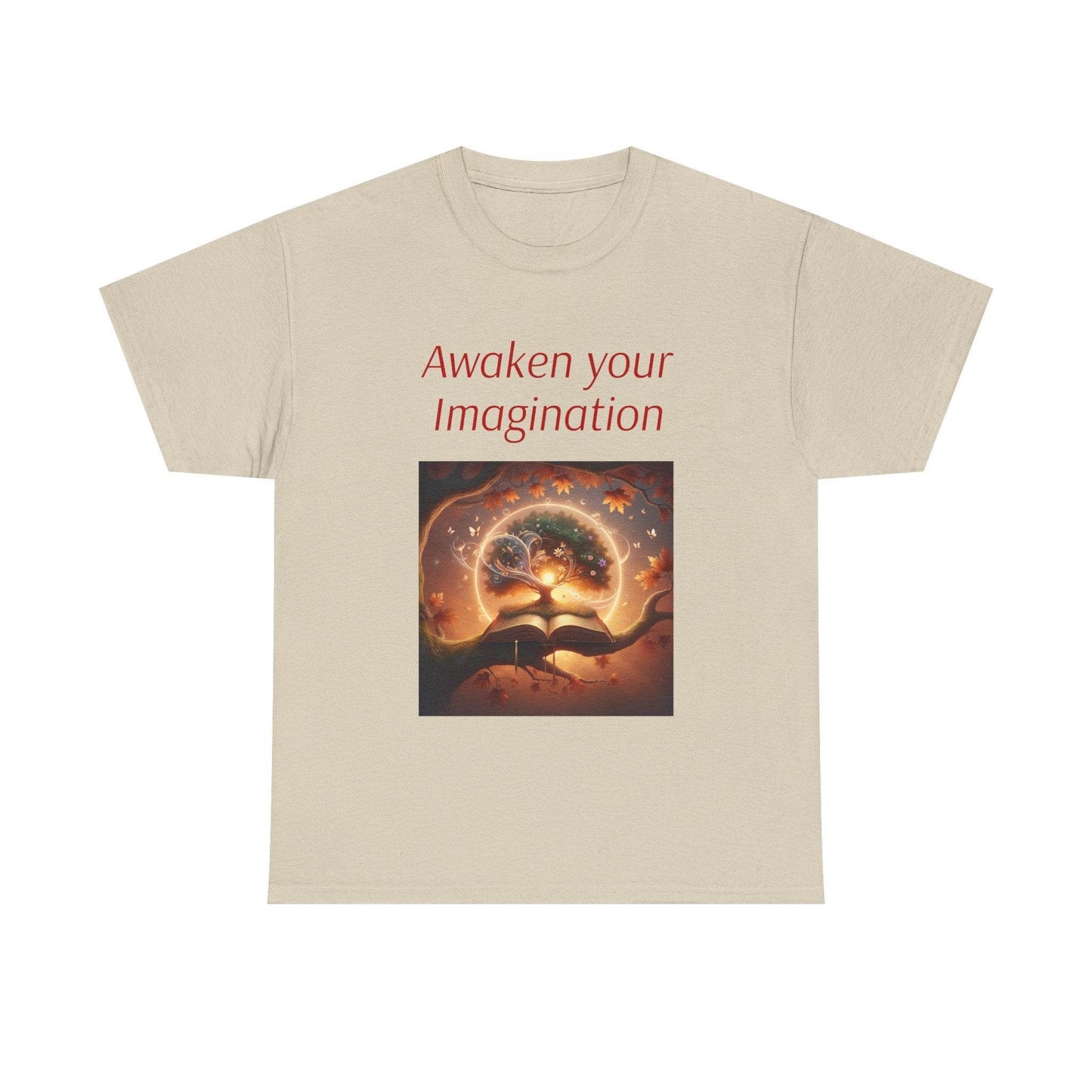 Awaken Your Imagination Unisex Heavy Cotton Tee - Inspiring Art Shirt - The Dreamer's Bookshop.