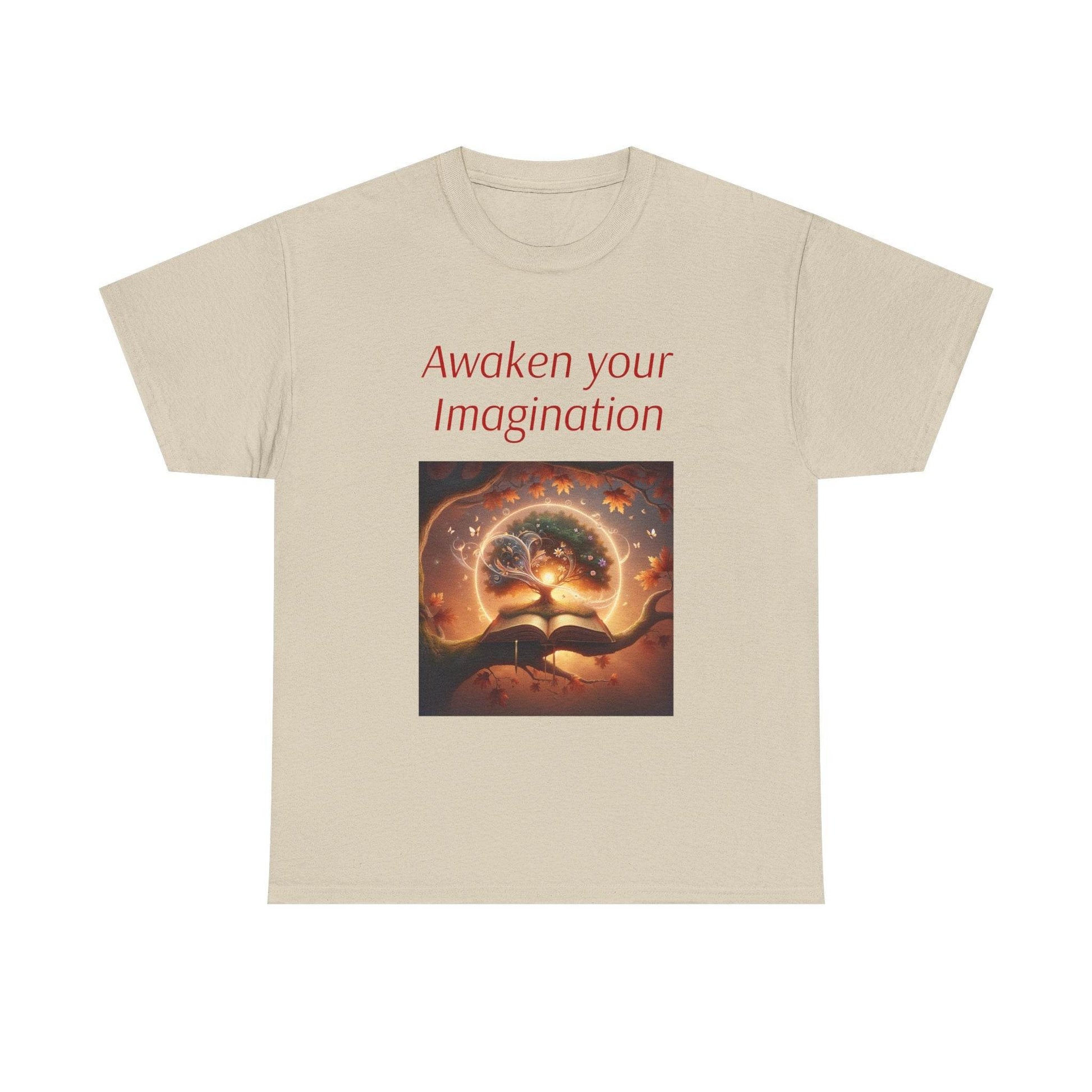 Awaken Your Imagination Unisex Heavy Cotton Tee - Inspiring Art Shirt - The Dreamer's Bookshop.