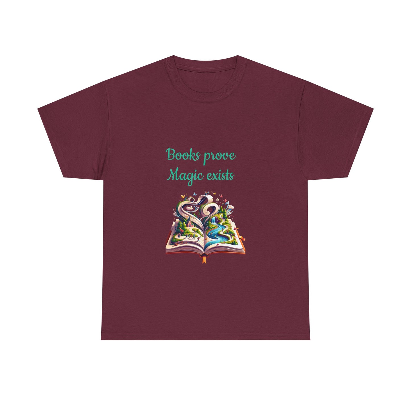 Book Lover's Unisex Heavy Cotton Tee - "Magic Exists" - The Dreamer's Bookshop.