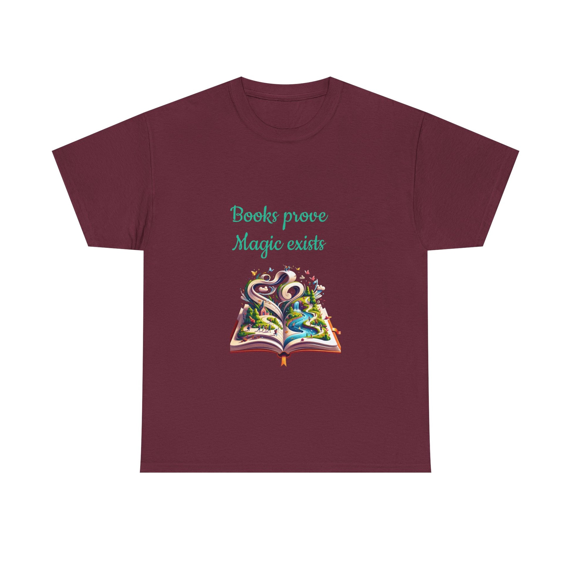 Book Lover's Unisex Heavy Cotton Tee - "Magic Exists" - The Dreamer's Bookshop.