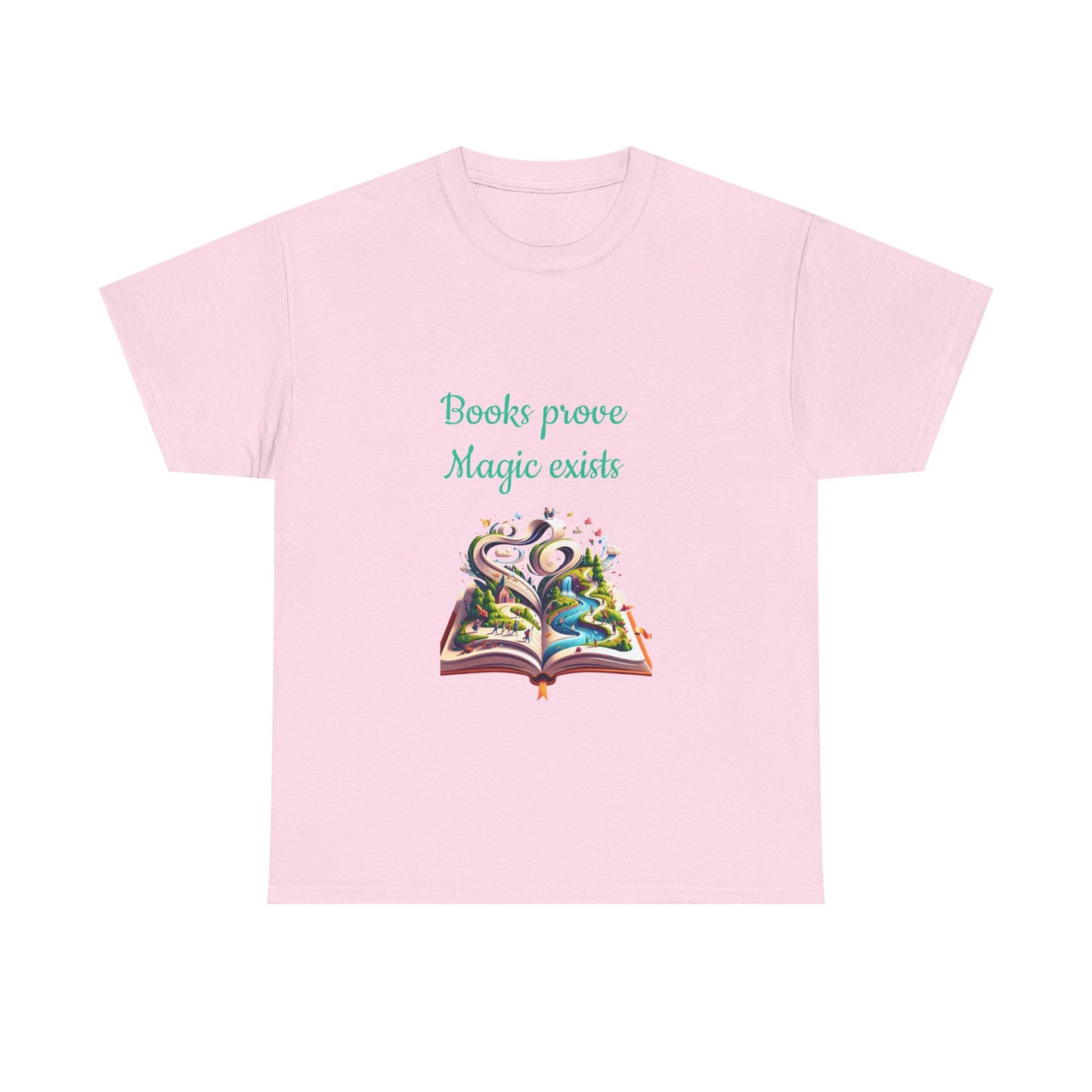Book Lover's Unisex Heavy Cotton Tee - "Magic Exists" - The Dreamer's Bookshop.