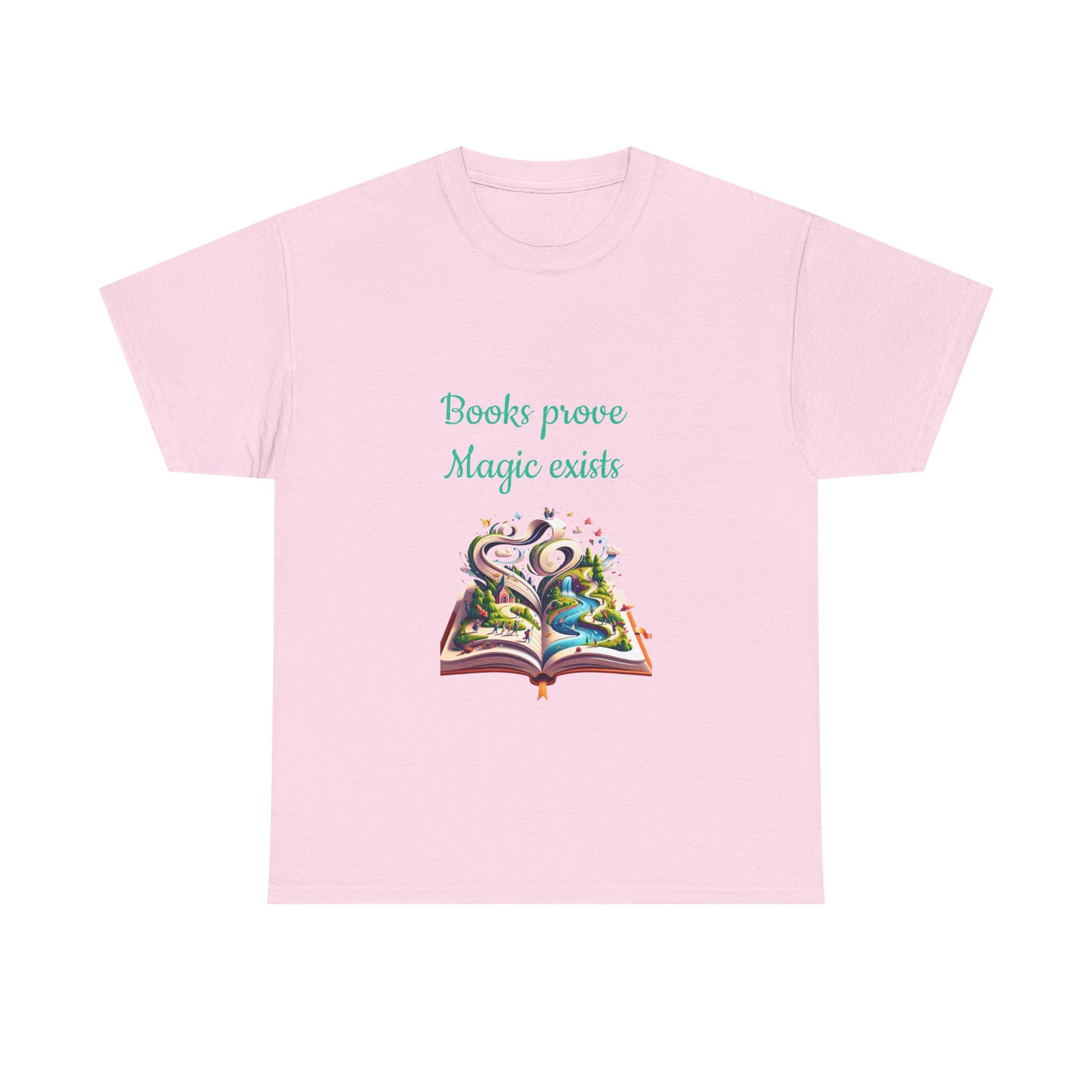 Book Lover's Unisex Heavy Cotton Tee - "Magic Exists" - The Dreamer's Bookshop.