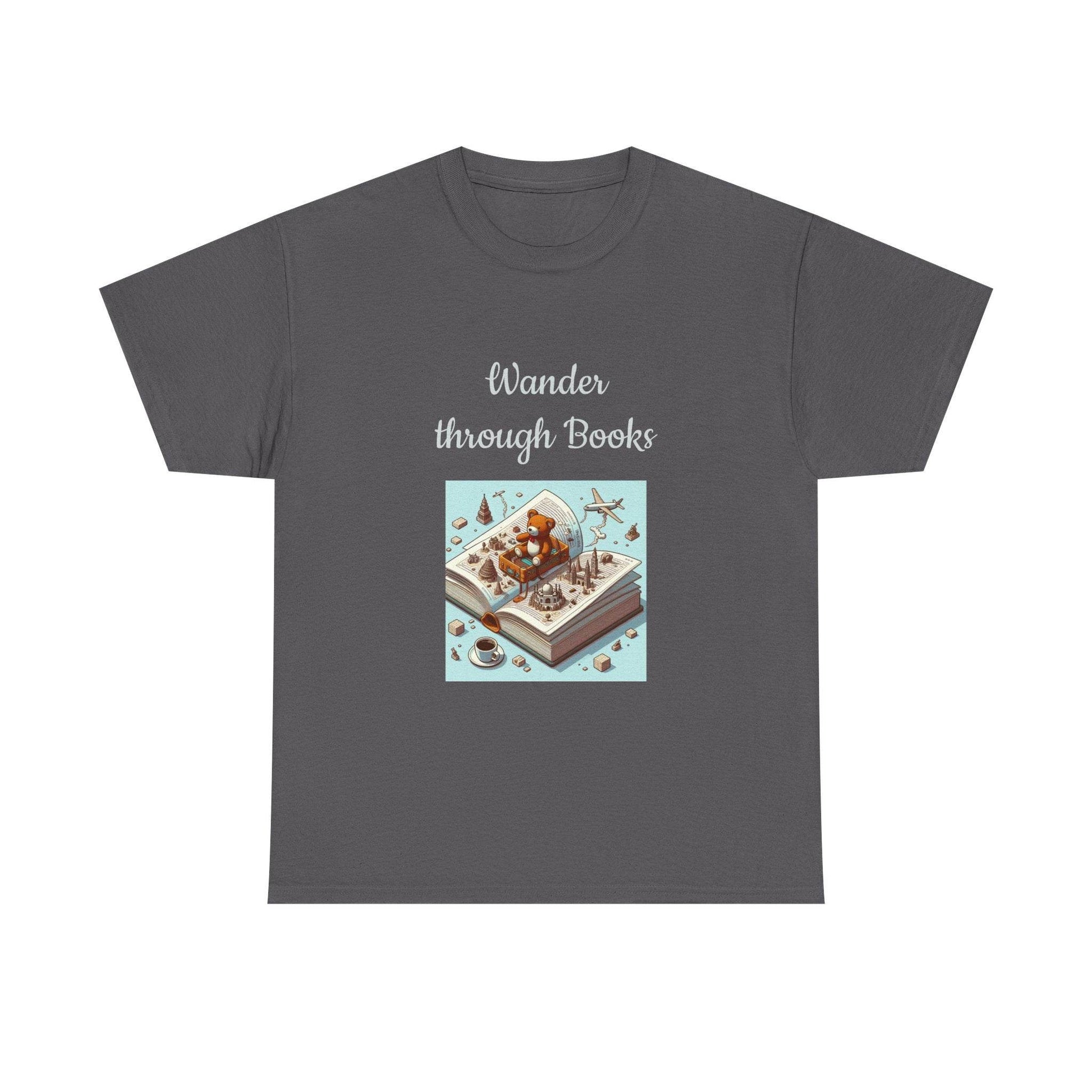 Wander - Unisex Heavy Cotton Tee for Book Lovers - The Dreamer's Bookshop.