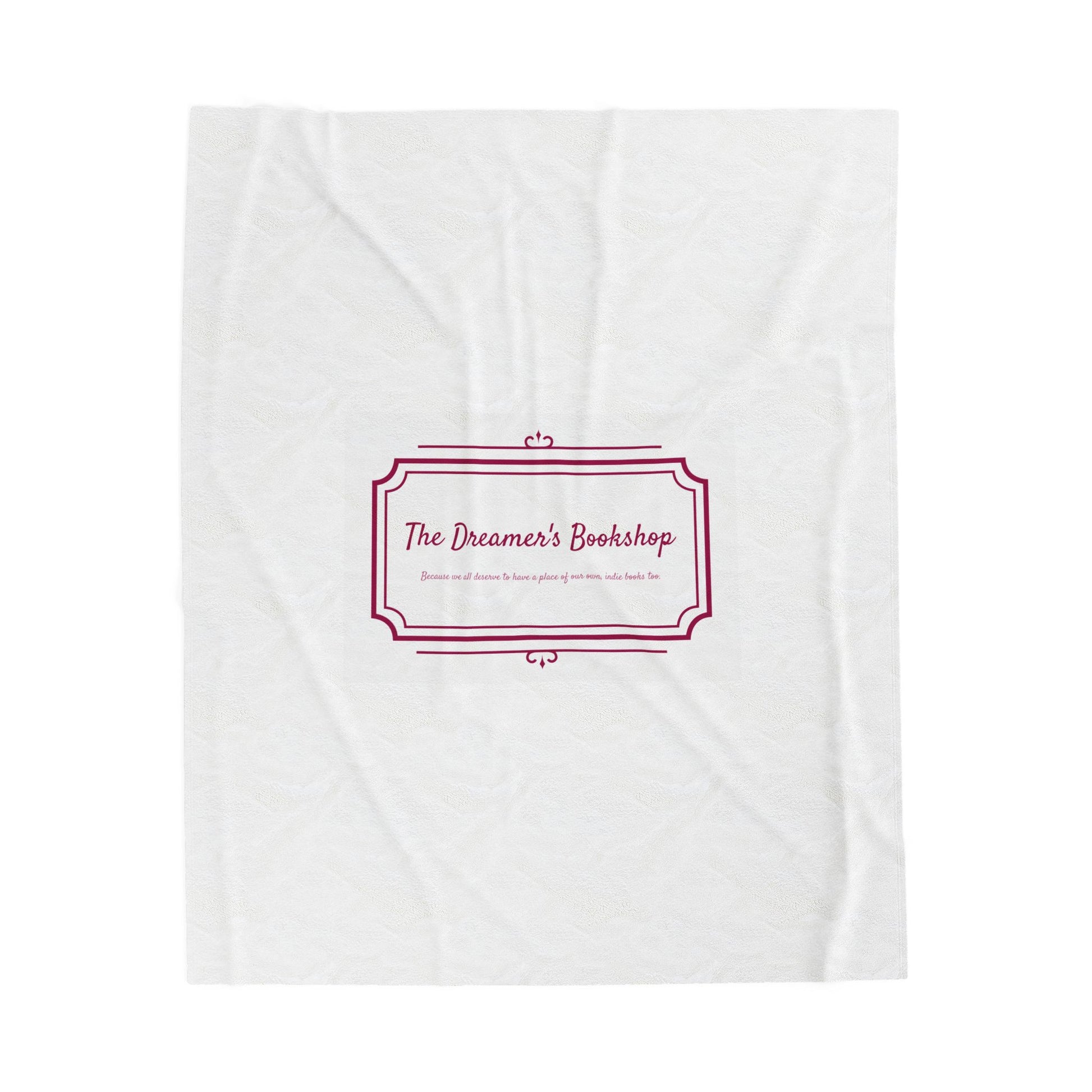 Cozy Velveteen Plush Blanket - "The Dreamer's Bookshop" Design - Perfect for Book Lovers and Cozy Nights - The Dreamer's Bookshop.