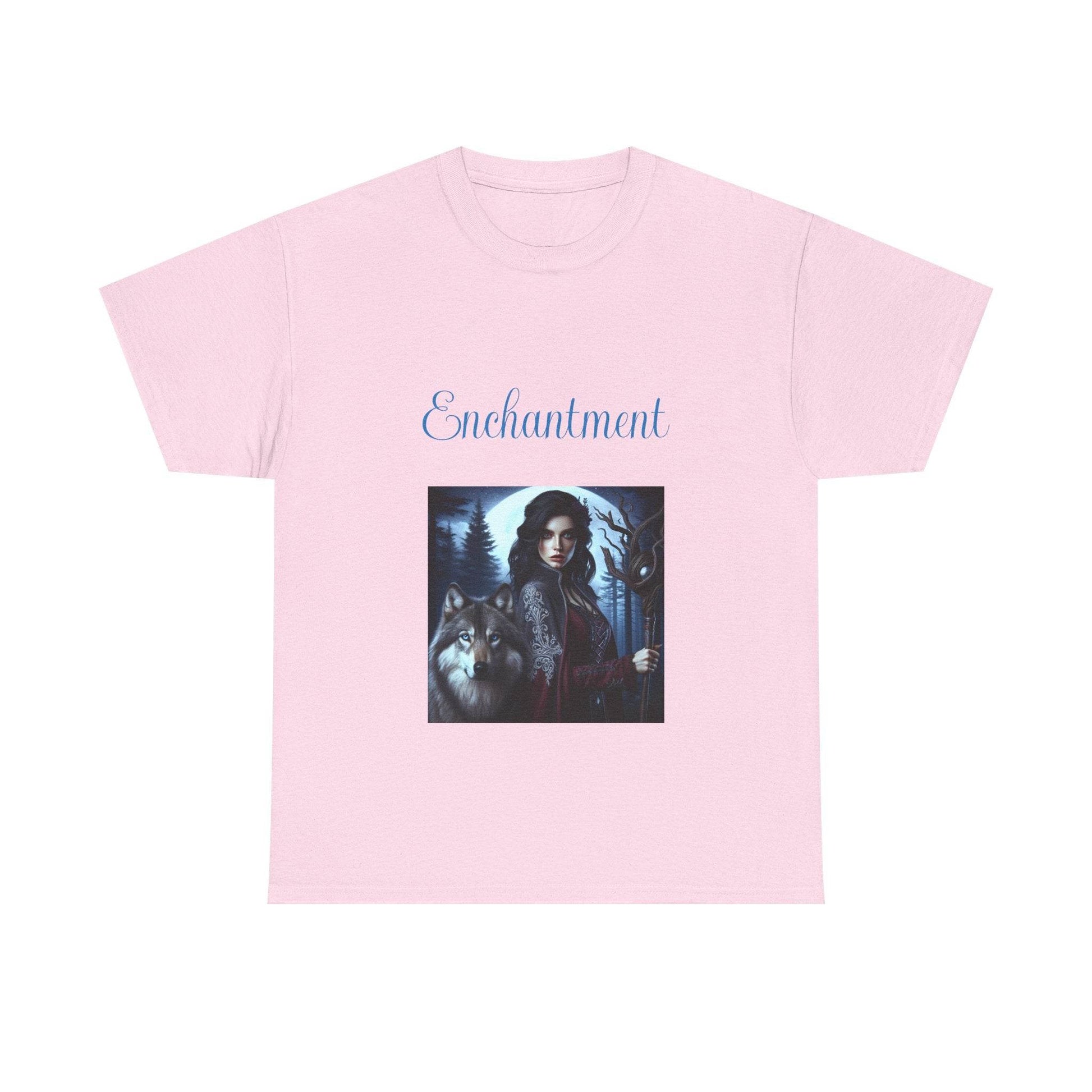 Enchanting Wolf Witch Unisex Heavy Cotton Tee - The Dreamer's Bookshop.