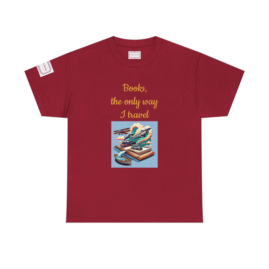 Travel - Unisex Heavy Cotton Tee - Perfect for Book Lovers - The Dreamer's Bookshop.