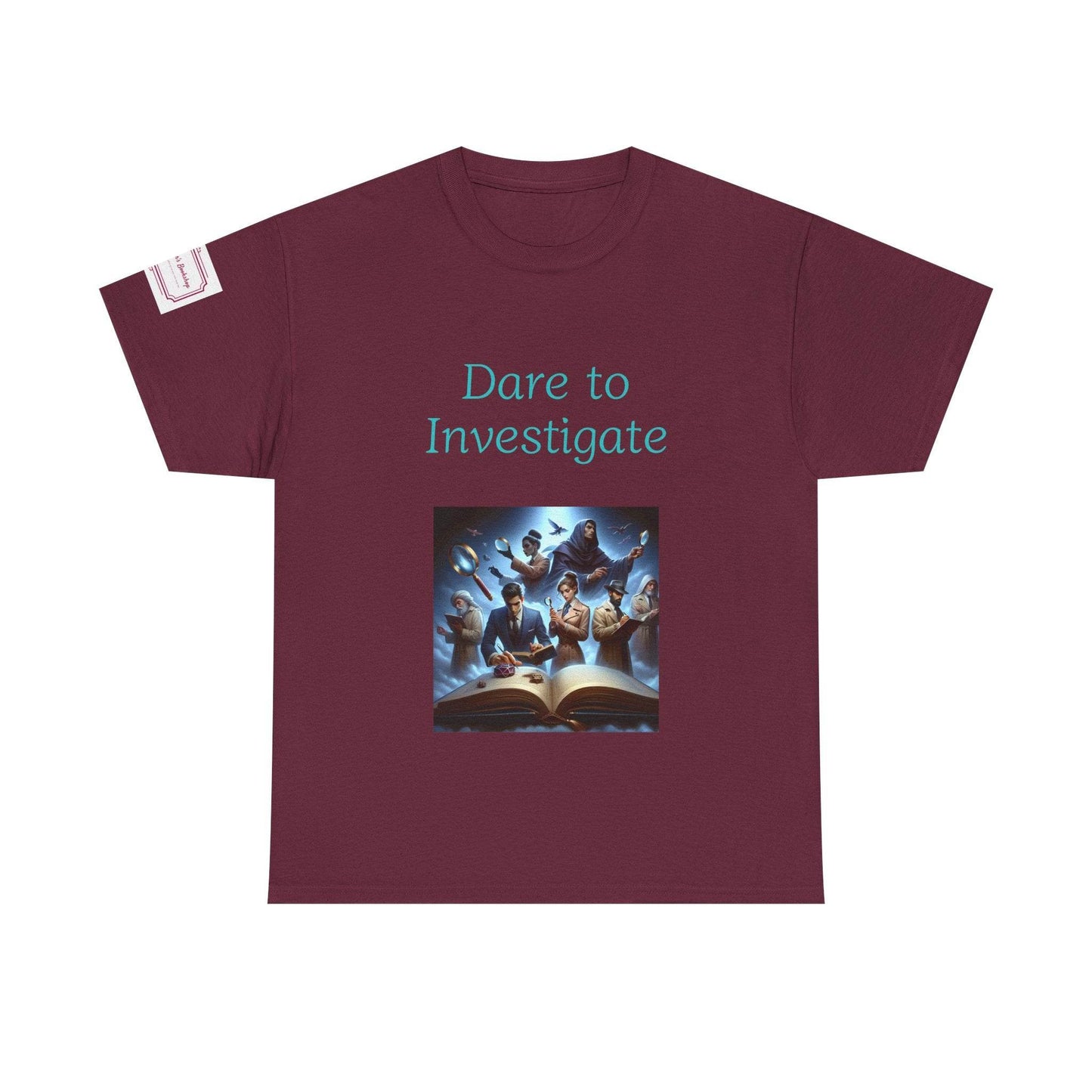Investigate - Unisex Heavy Cotton Tee - Crime/Mystery Books - The Dreamer's Bookshop.