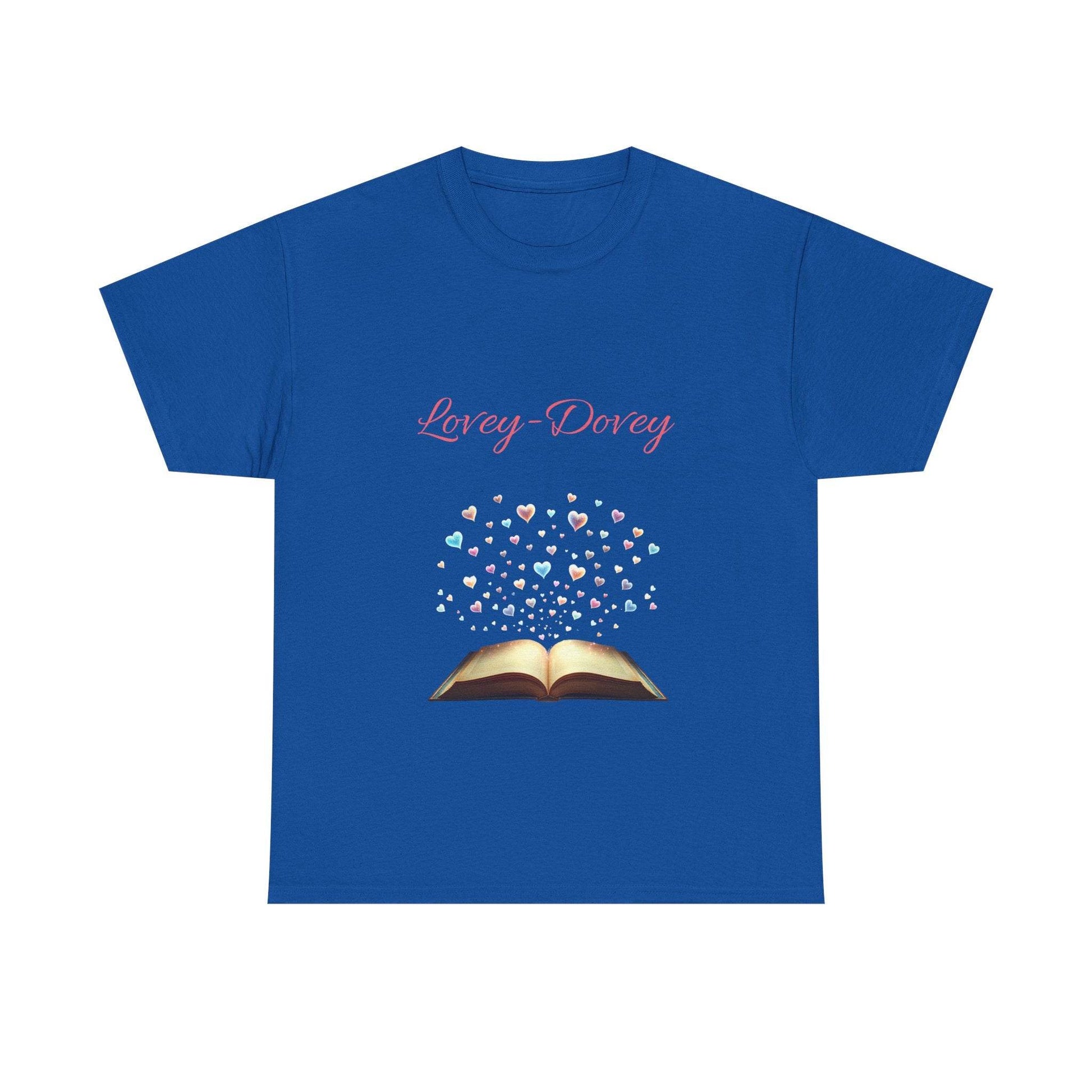 Lovey-Dovey - Unisex Heavy Cotton Tee - Sweet Romance - The Dreamer's Bookshop.