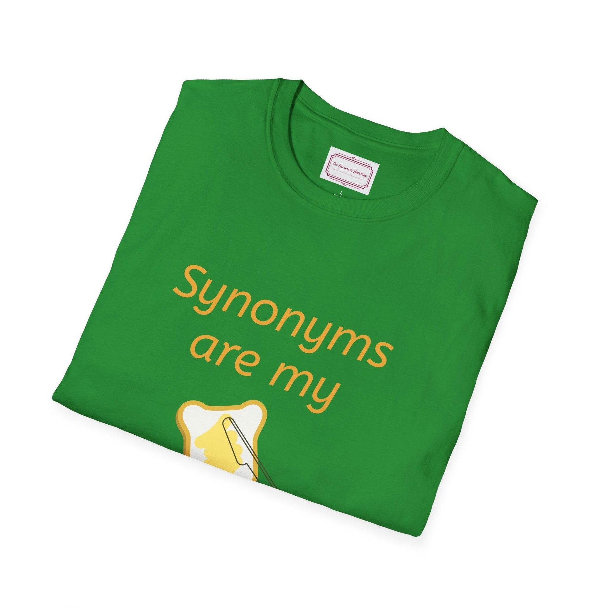 Synonyms Are My Jam Unisex Softstyle T-Shirt - Perfect Gift for Word Lovers - The Dreamer's Bookshop.