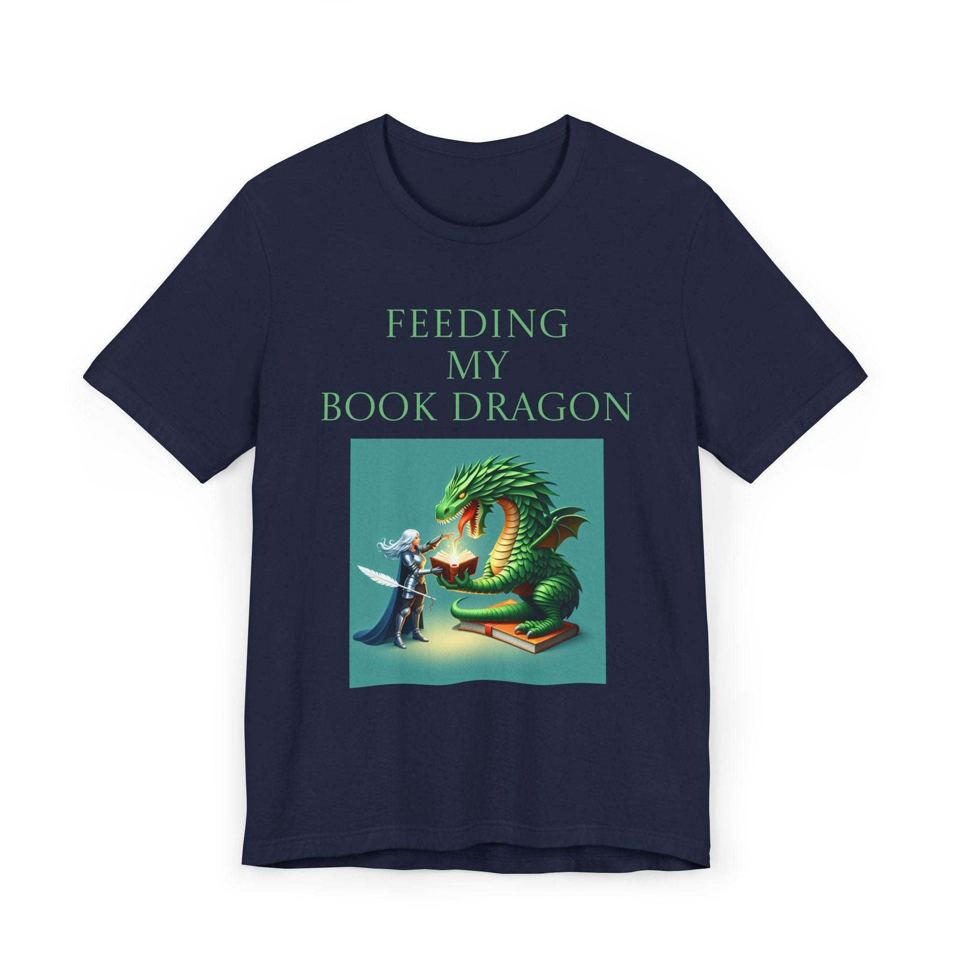 Unisex Jersey T-Shirt - Book Dragon - The Dreamer's Bookshop.