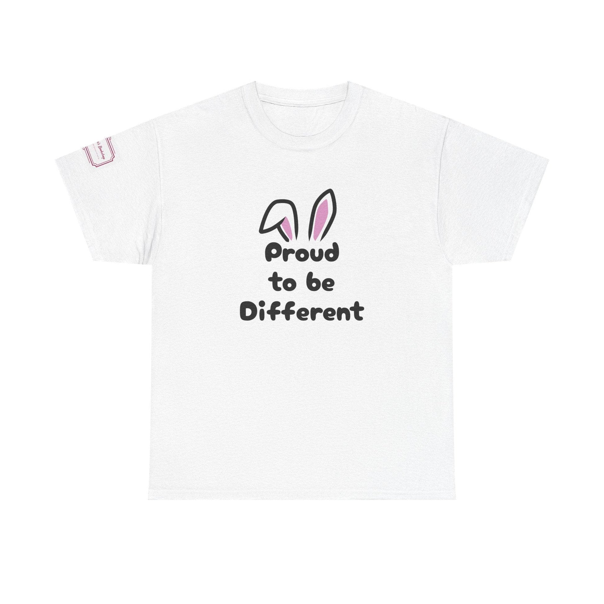 Proud to be Different Unisex Heavy Cotton Tee - Fun & Inclusive Graphic T-Shirt - The Dreamer's Bookshop.