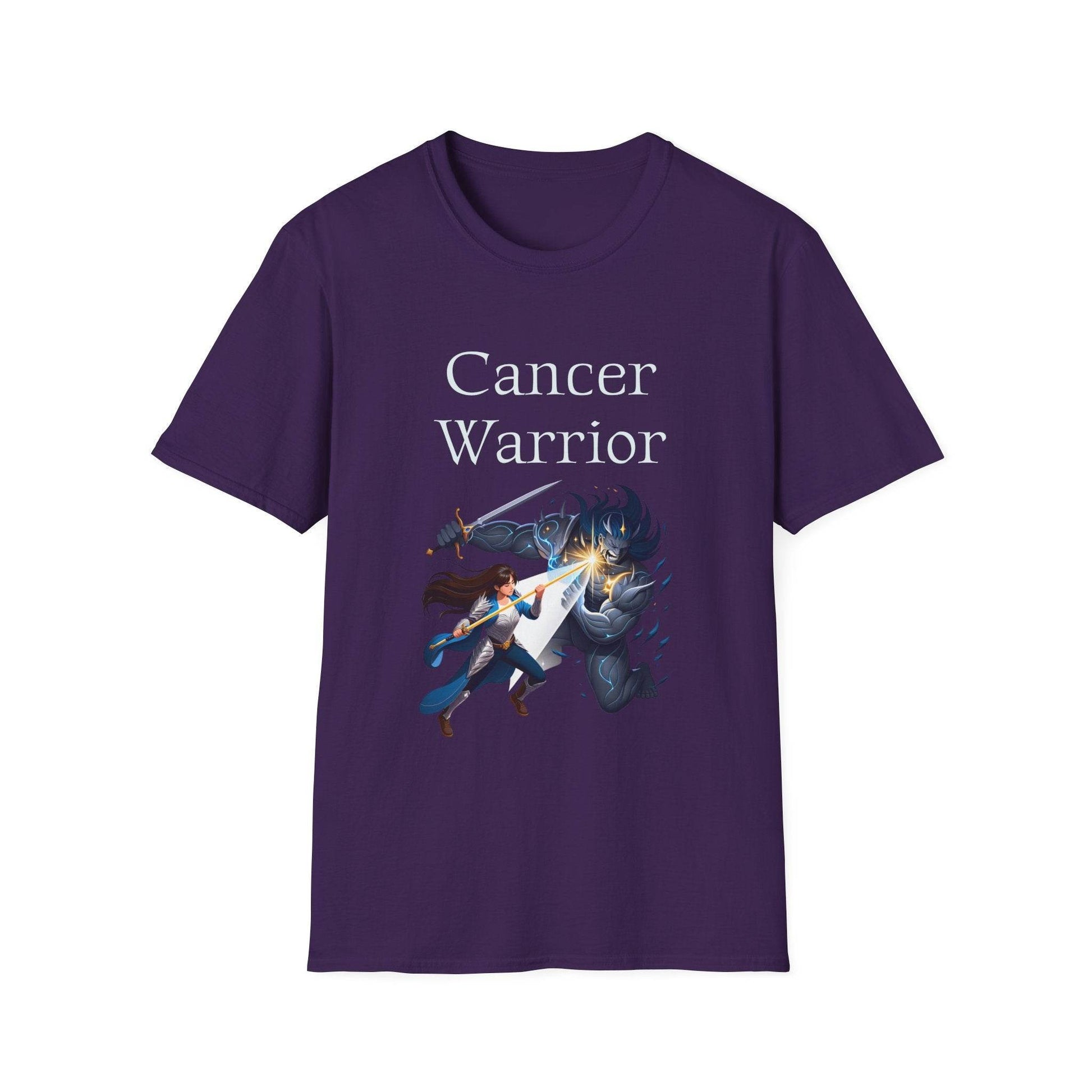 Cancer Warrior Unisex Softstyle T-Shirt - Empowering Battle for Women's Health - The Dreamer's Bookshop.