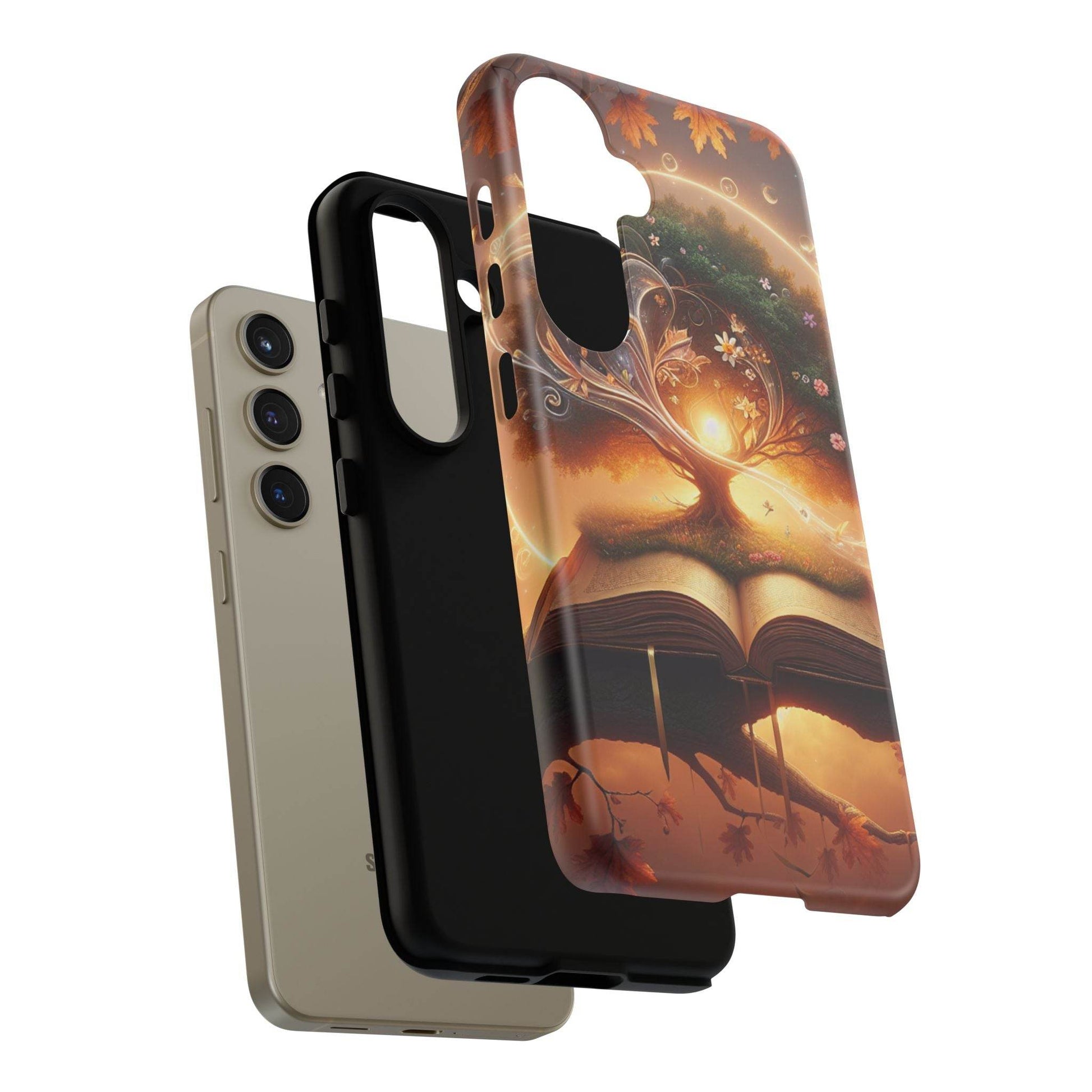 Nature-Inspired iPhone & Samsung Phone Case with Tree of Life Design - The Dreamer's Bookshop.