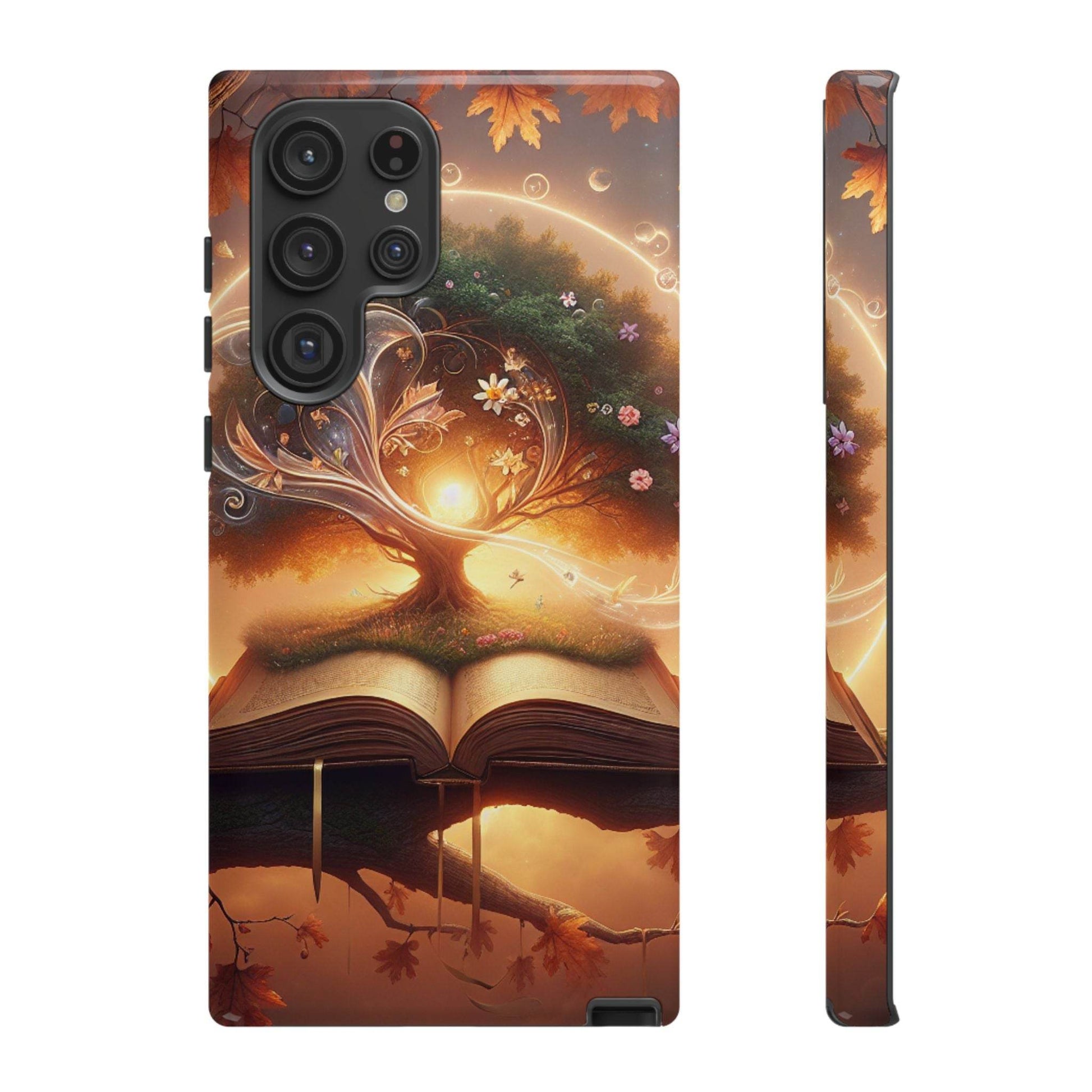 Nature-Inspired iPhone & Samsung Phone Case with Tree of Life Design - The Dreamer's Bookshop.