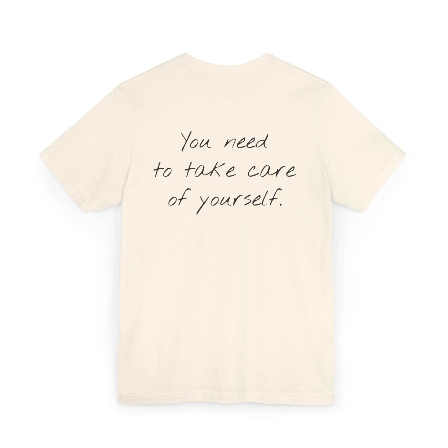 Unisex Jersey T-Shirt - 'Take Care' Inspirational - The Dreamer's Bookshop.
