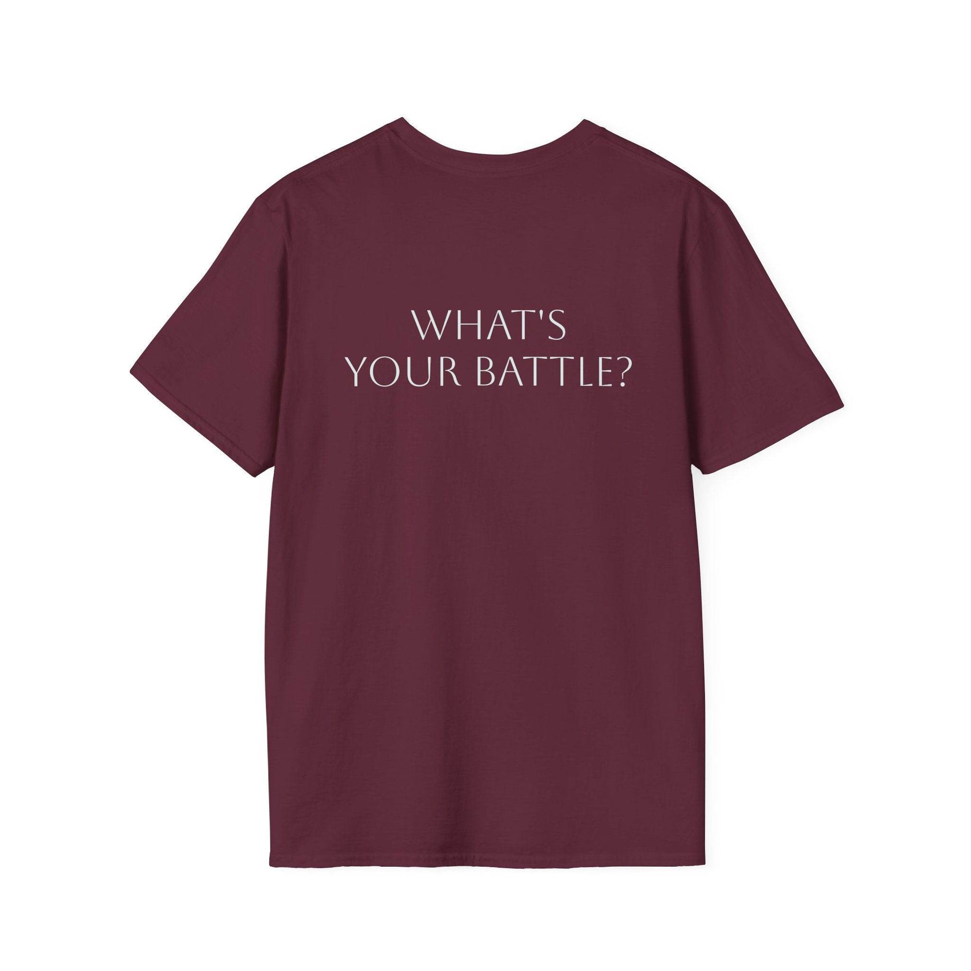 Anxiety Warrior Unisex Softstyle T-Shirt - What's Your Battle? - The Dreamer's Bookshop.