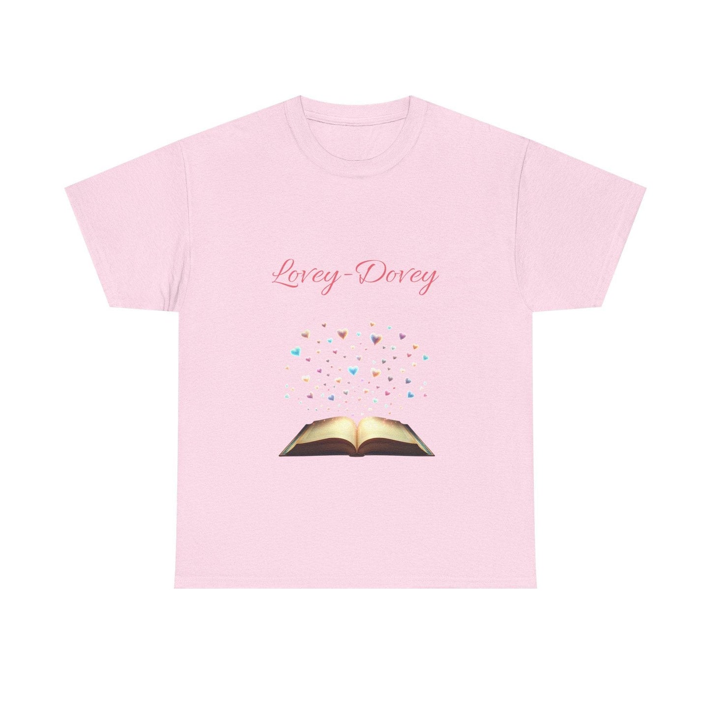 Lovey-Dovey - Unisex Heavy Cotton Tee - Sweet Romance - The Dreamer's Bookshop.