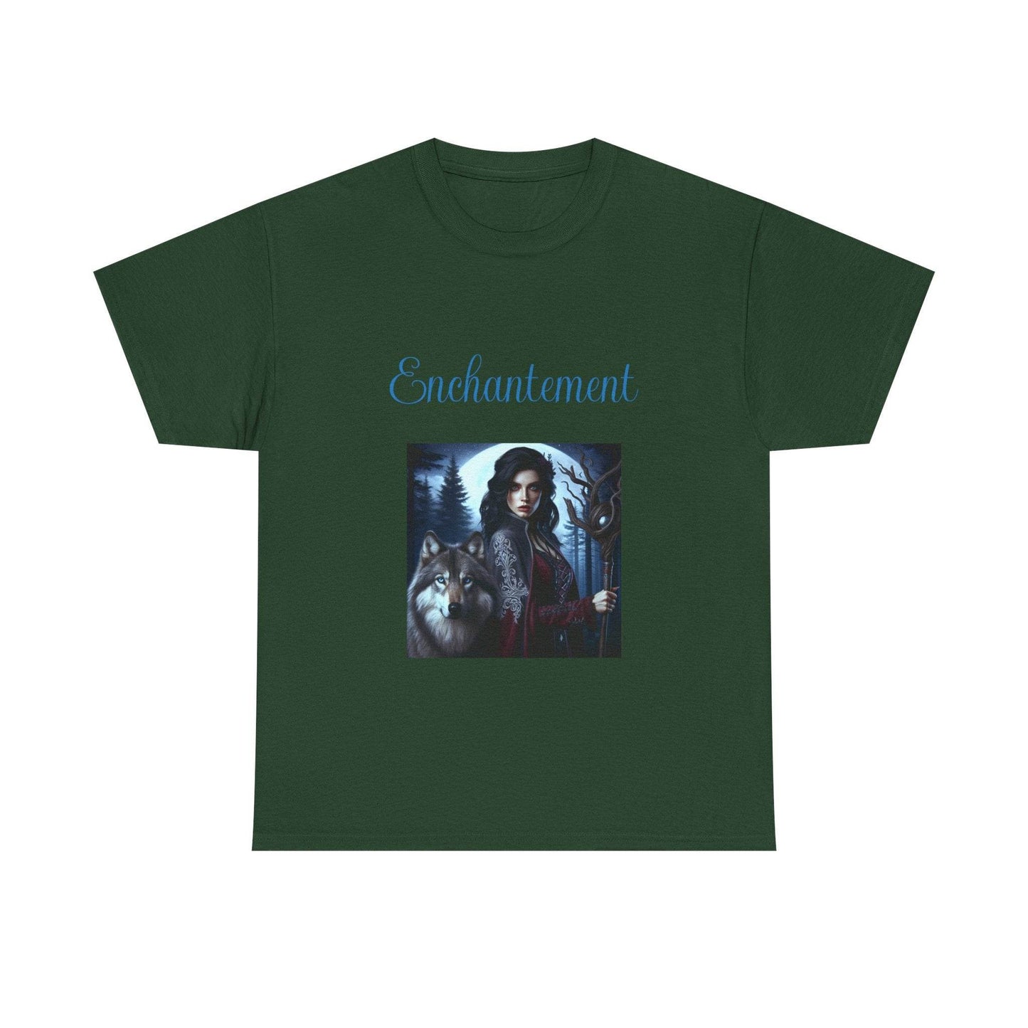 Enchanted Wolf Unisex Heavy Cotton Tee - The Dreamer's Bookshop.