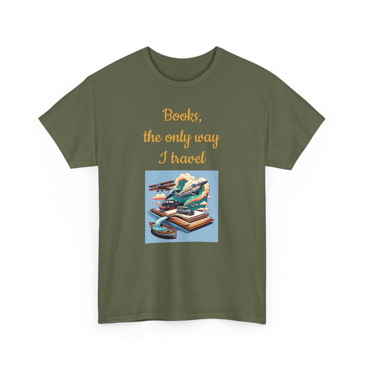 Travel -A Unisex Heavy Cotton Tee - Perfect Gift for Book Lovers - The Dreamer's Bookshop.