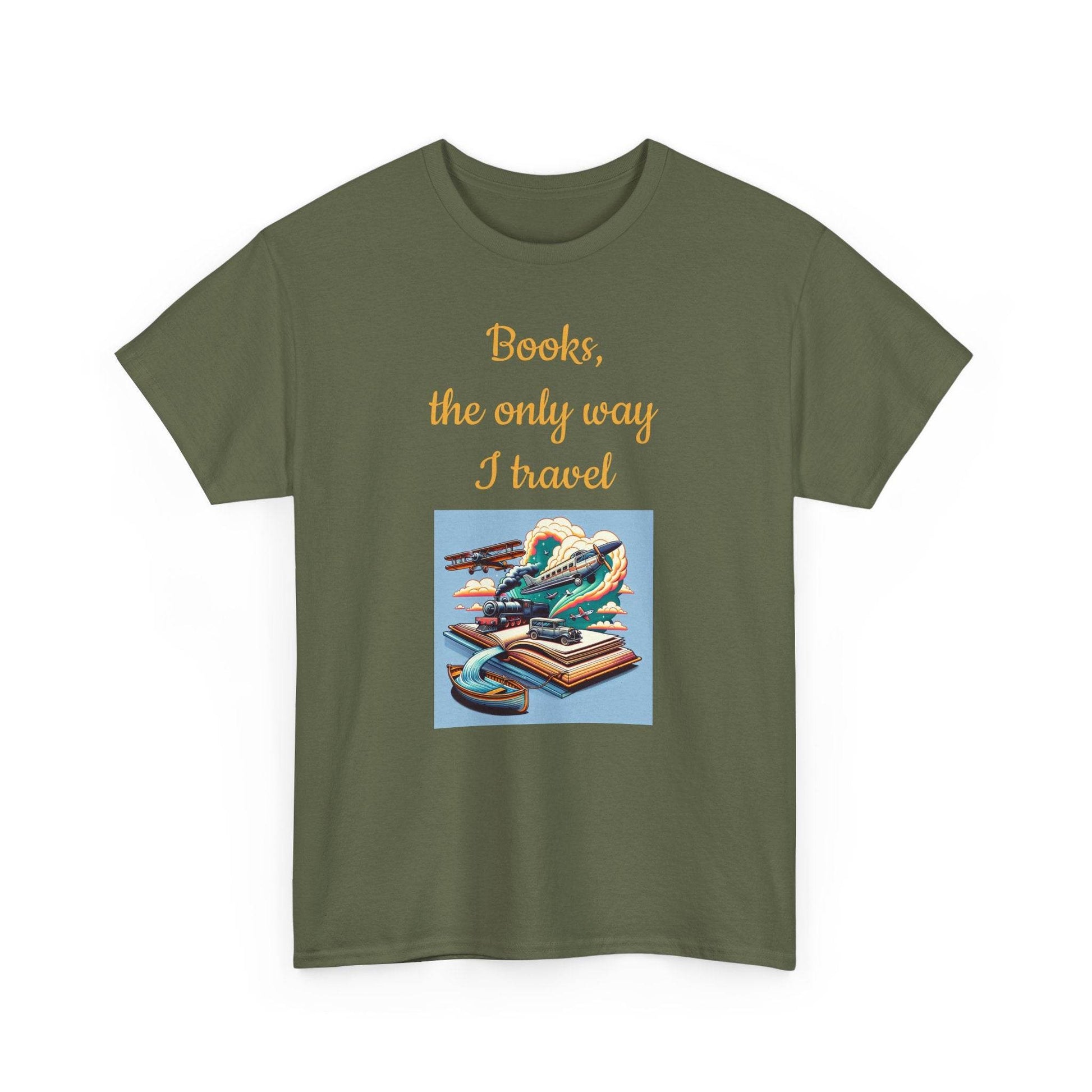 Travel -A Unisex Heavy Cotton Tee - Perfect Gift for Book Lovers - The Dreamer's Bookshop.