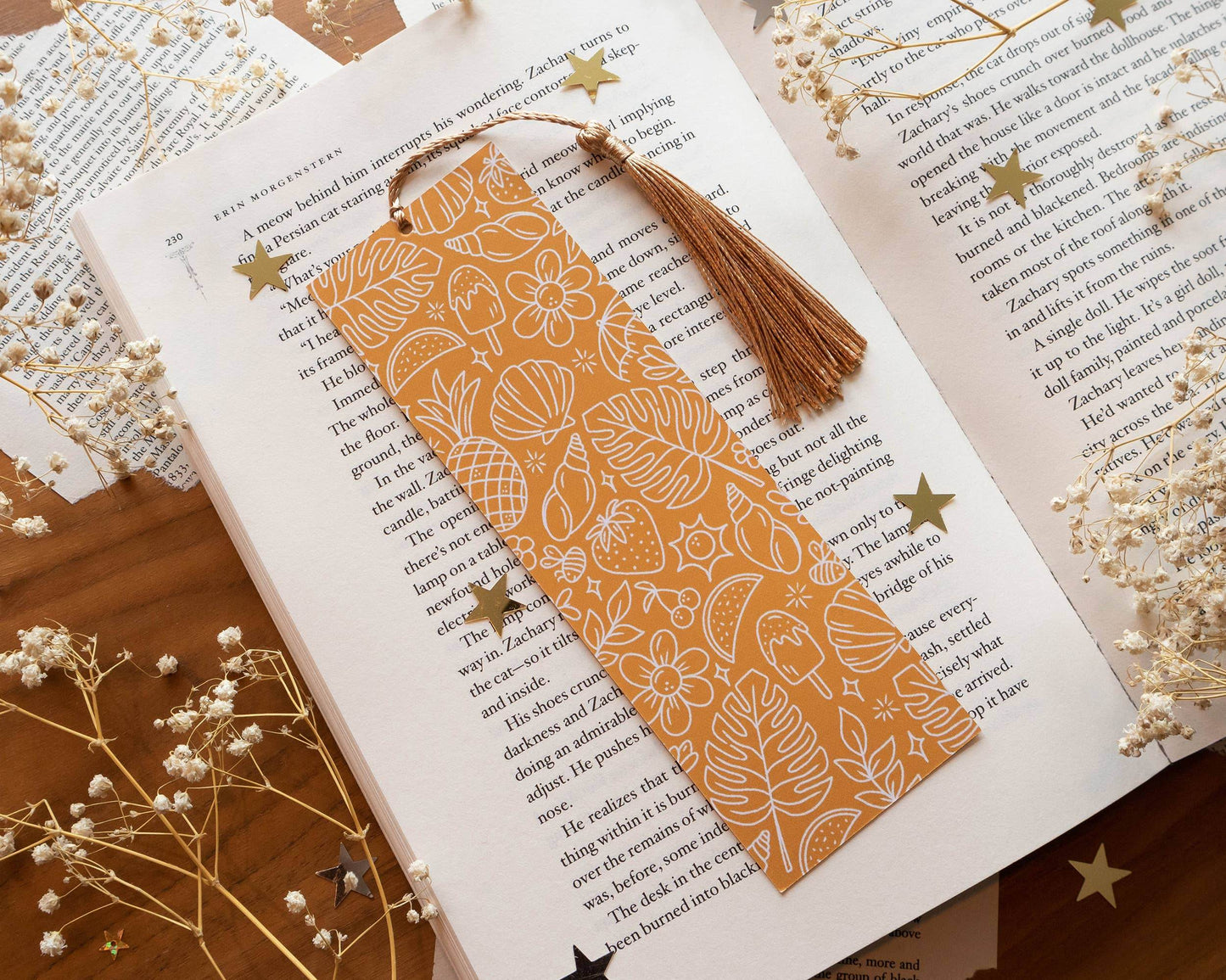 Basically Britt - Orange Summer Bookmark with Sunny Vibes - The Dreamer's Bookshop.