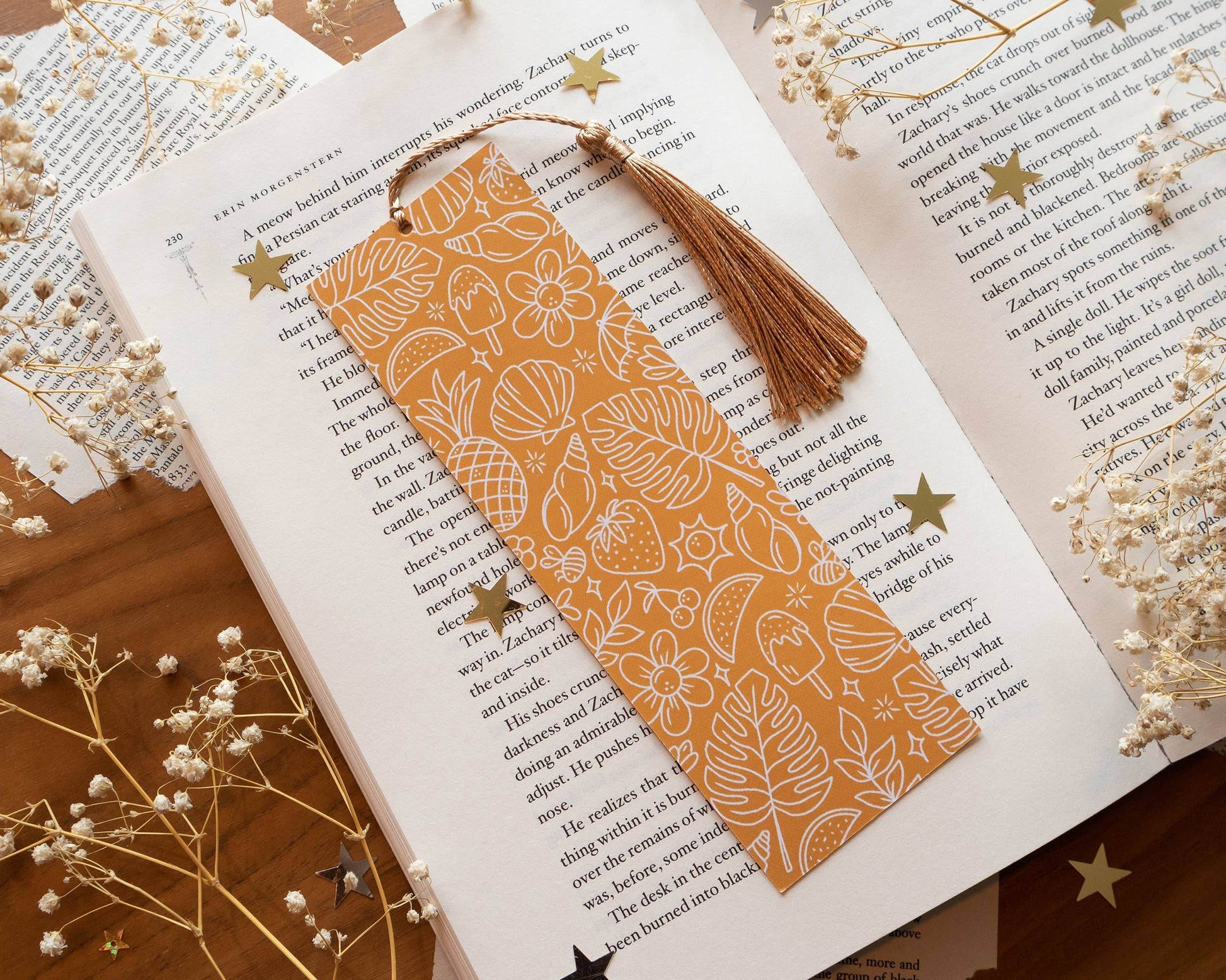 Basically Britt - Orange Summer Bookmark with Sunny Vibes - The Dreamer's Bookshop.