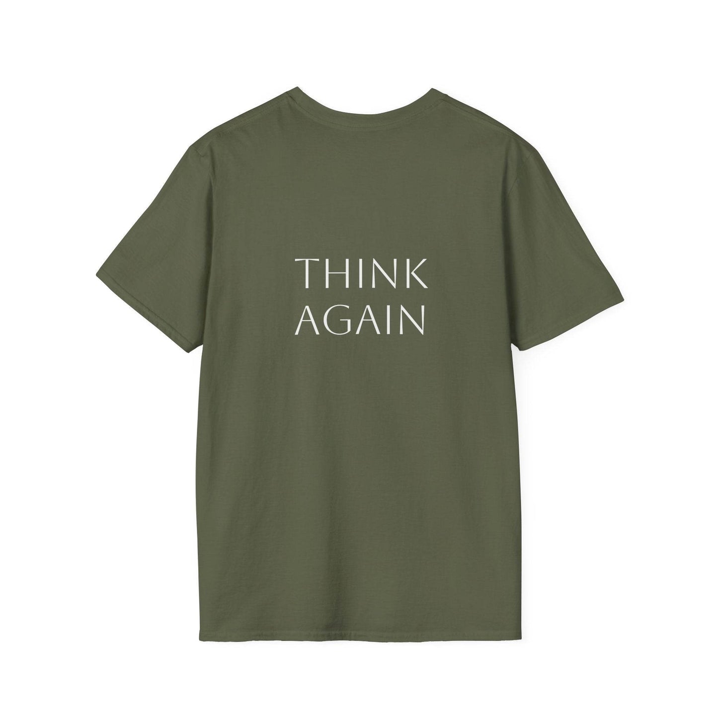 Unisex Softstyle T-Shirt - 'Think Again' - The Dreamer's Bookshop.
