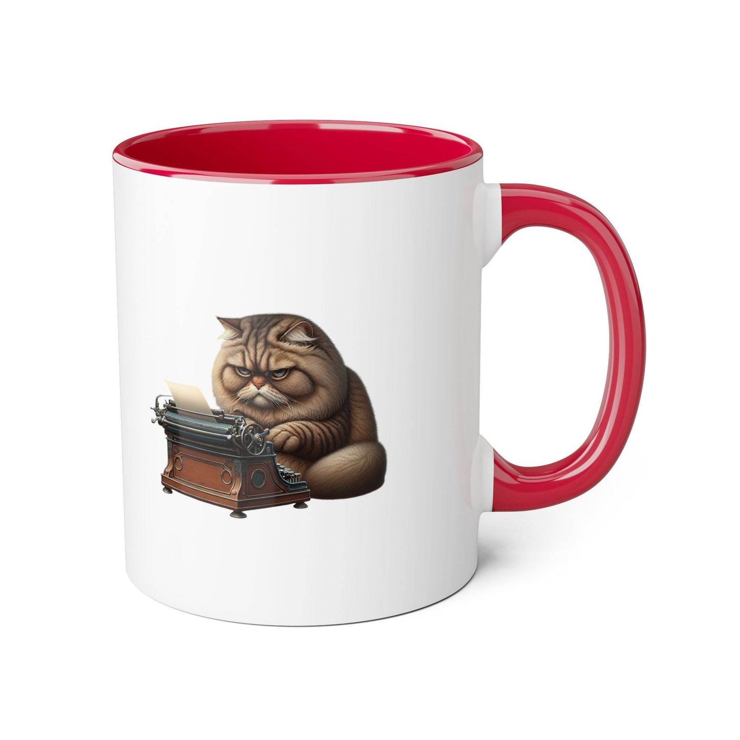 Funny Writer Cat Accent Mug - 11oz Coffee Cup for Book Lovers - The Dreamer's Bookshop.