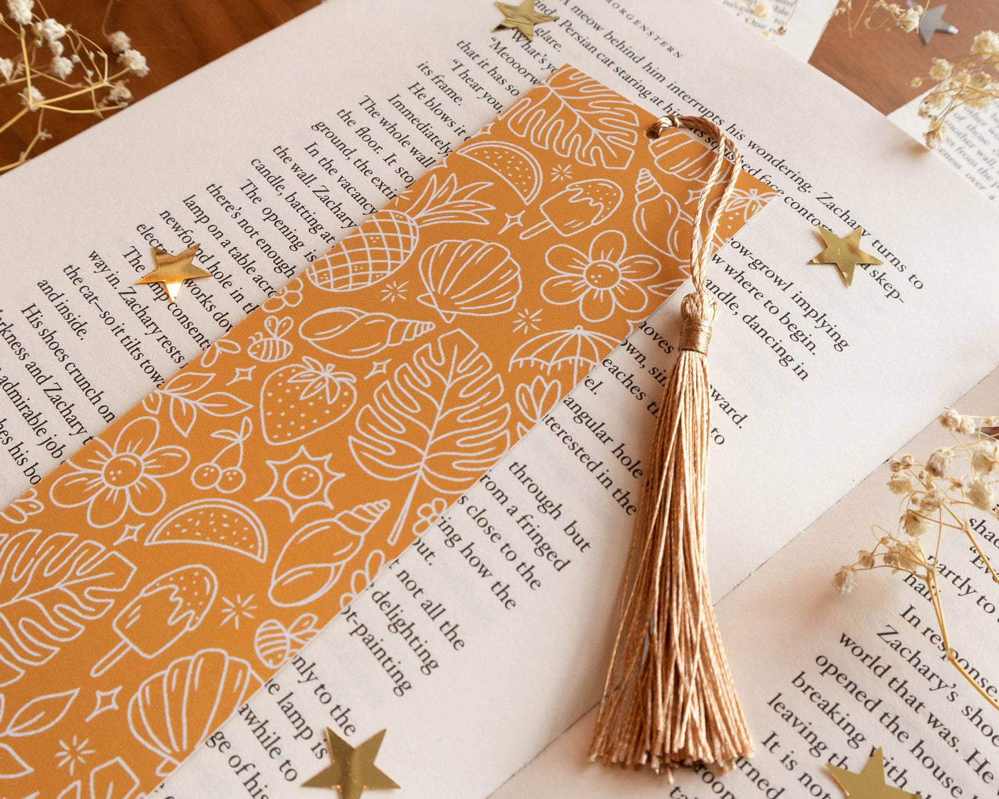 Basically Britt - Orange Summer Bookmark with Sunny Vibes - The Dreamer's Bookshop.