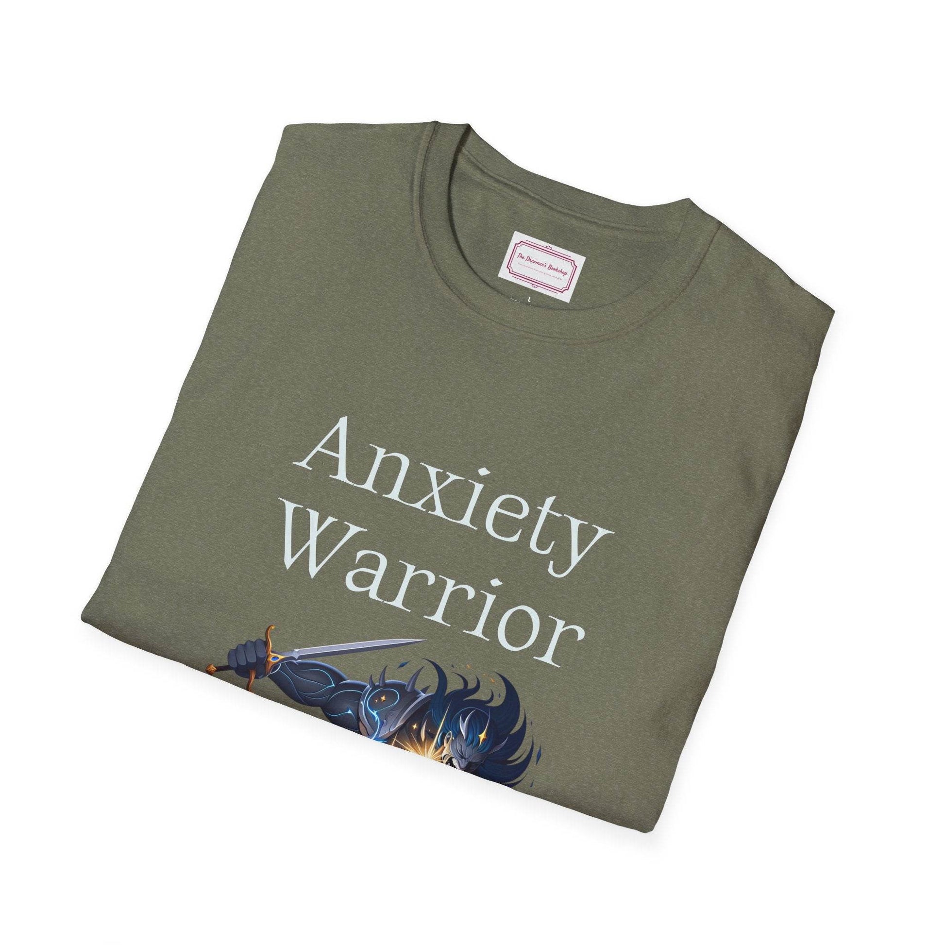 Anxiety Warrior Unisex Softstyle T-Shirt - Embrace Your Battles - The Dreamer's Bookshop.
