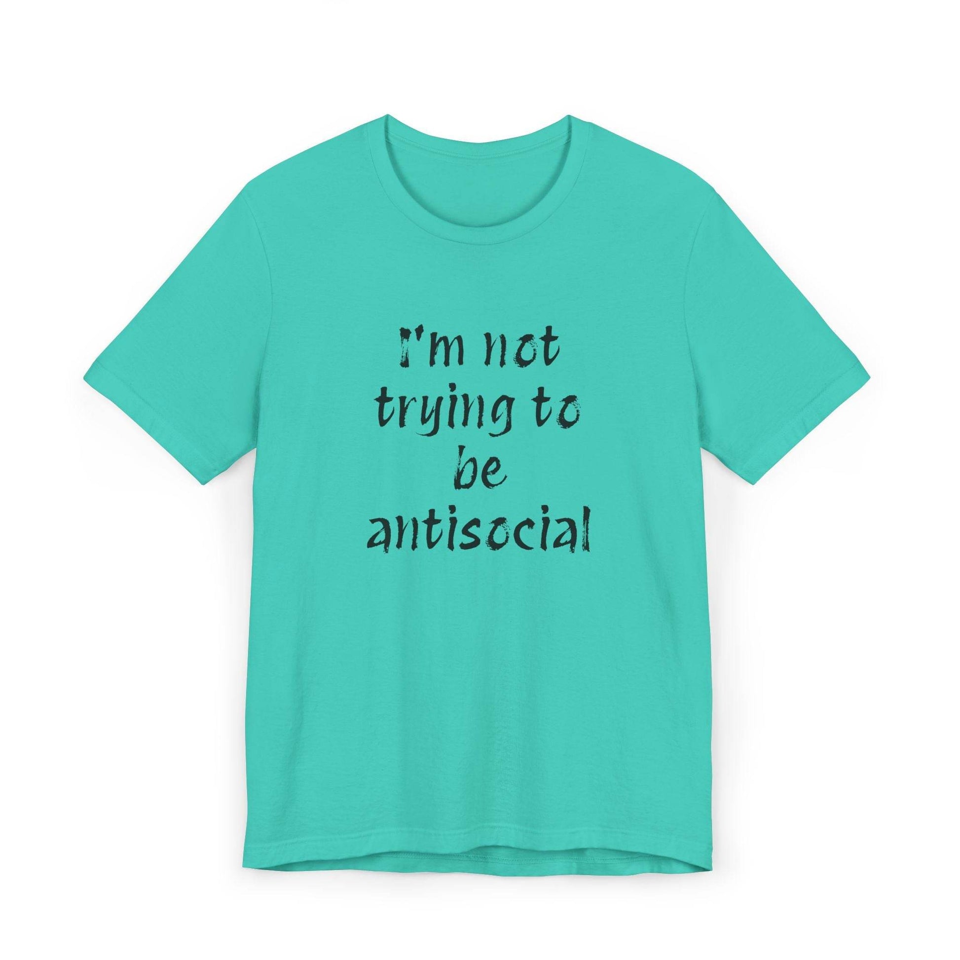 Funny Unisex Jersey T-Shirt - Anti-Social Vibe for Booktroverts - The Dreamer's Bookshop.