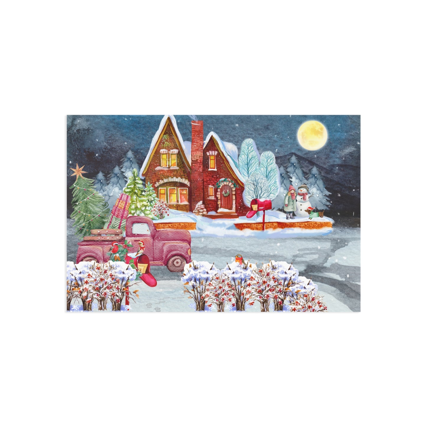 The Dreamer's Bookshop "Winter Suburbs" Christmas Card