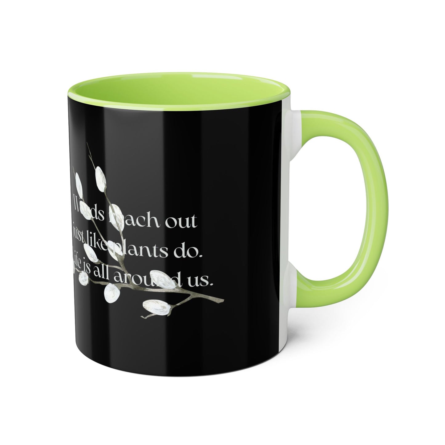 Words Reach Out Mug - 11oz Coffee Cup for Book Lovers