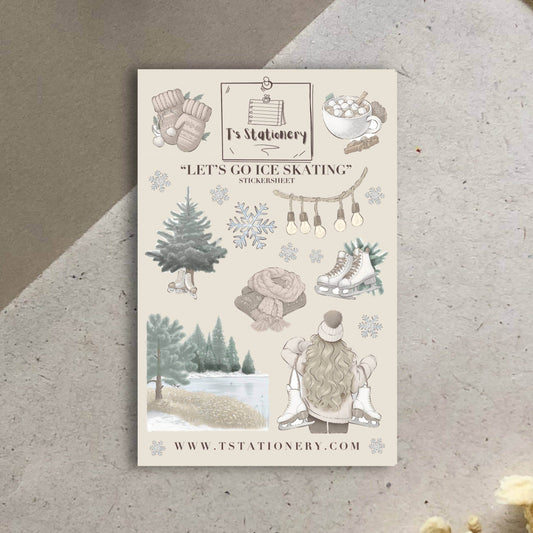 T's Stationery - „Laten we gaan schaatsen” - The Dreamer's Bookshop.