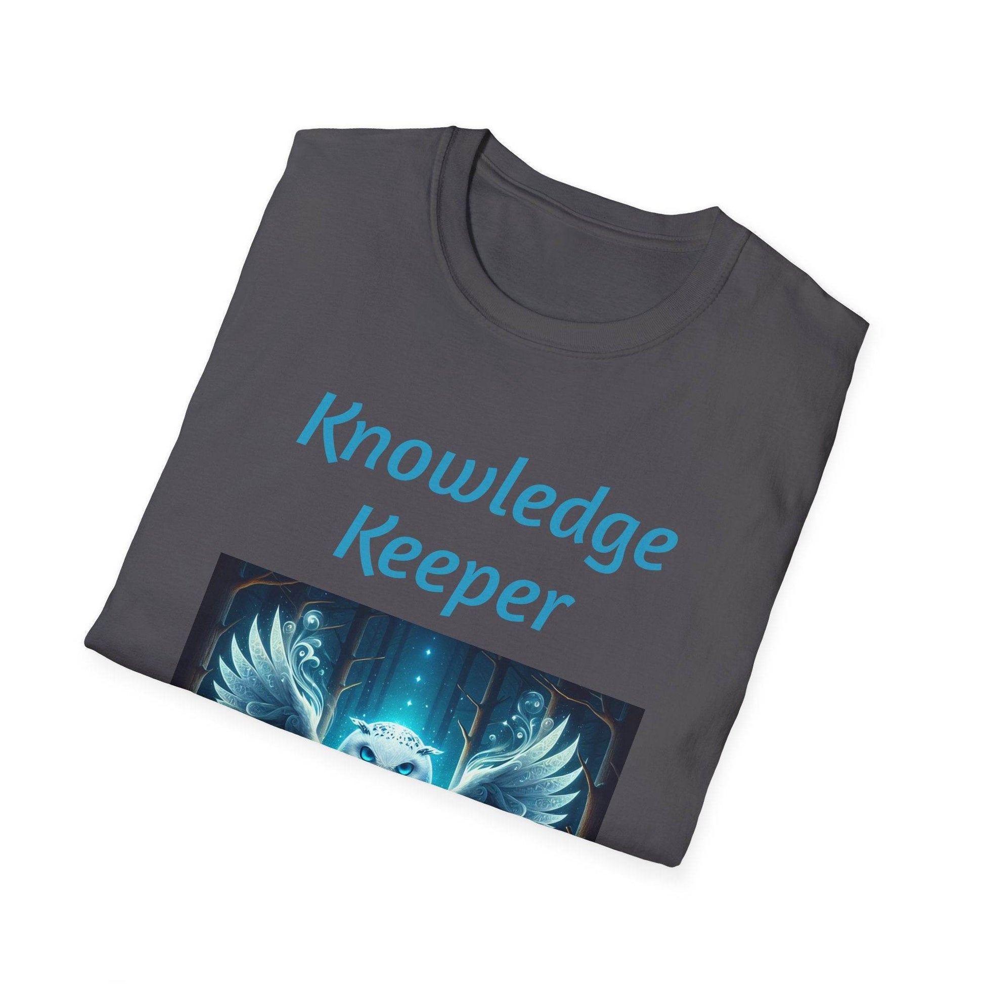 Knowledge Keeper Owl Unisex Softstyle T-Shirt - Inspirational Tee for Wisdom Seekers - Proud Reader - The Dreamer's Bookshop.