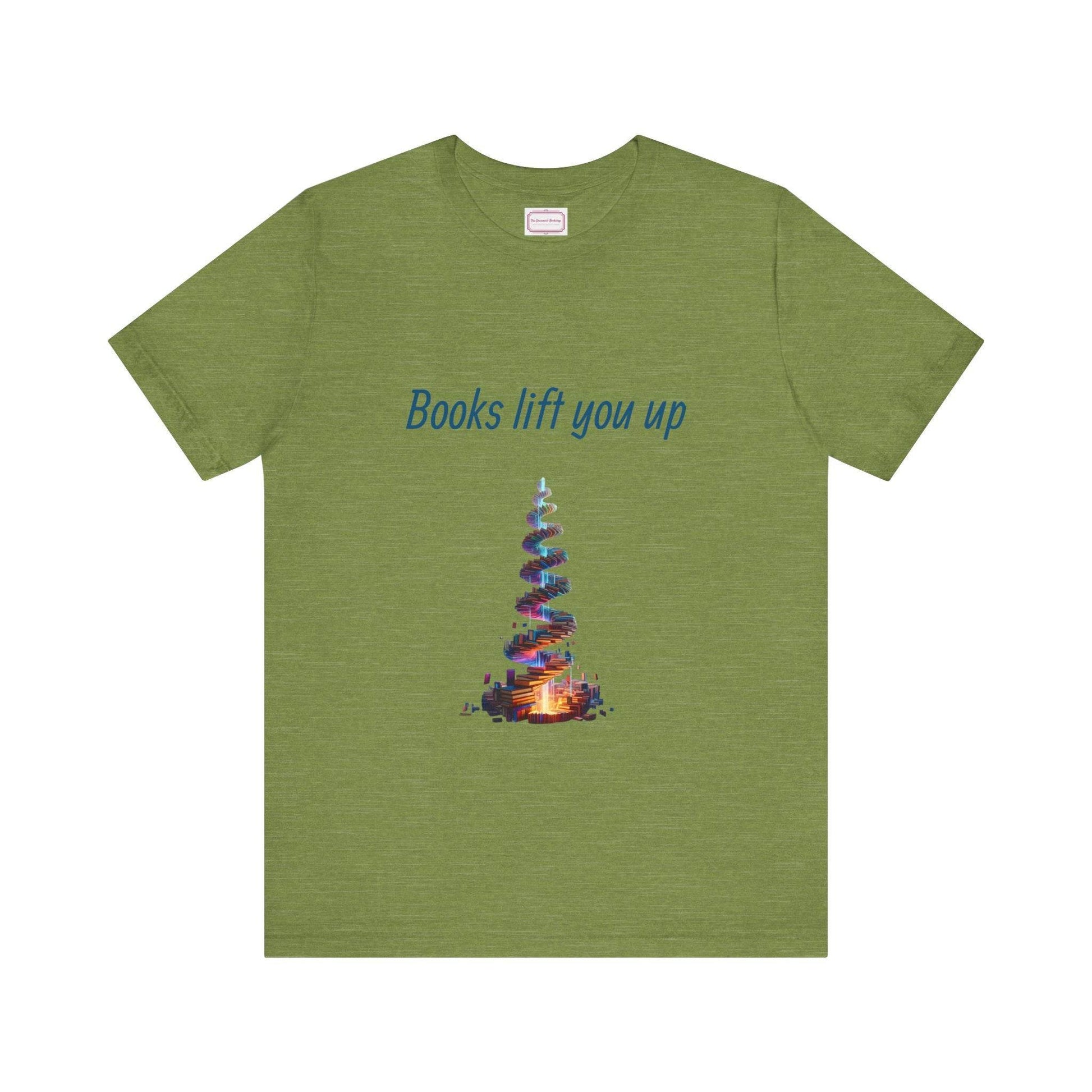 Inspirational Unisex T-shirt - Books Lift You Up - The Dreamer's Bookshop.