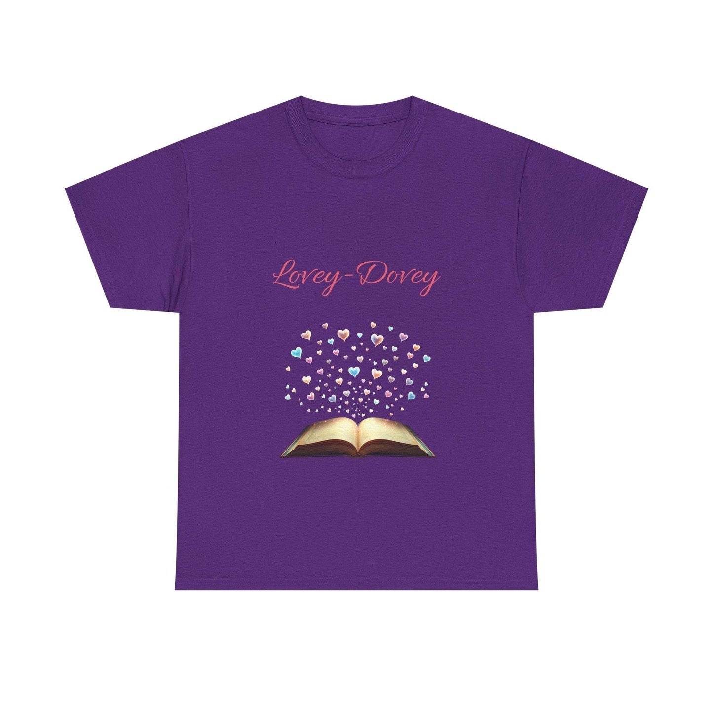 Lovey-Dovey - Unisex Heavy Cotton Tee - Sweet Romance - The Dreamer's Bookshop.