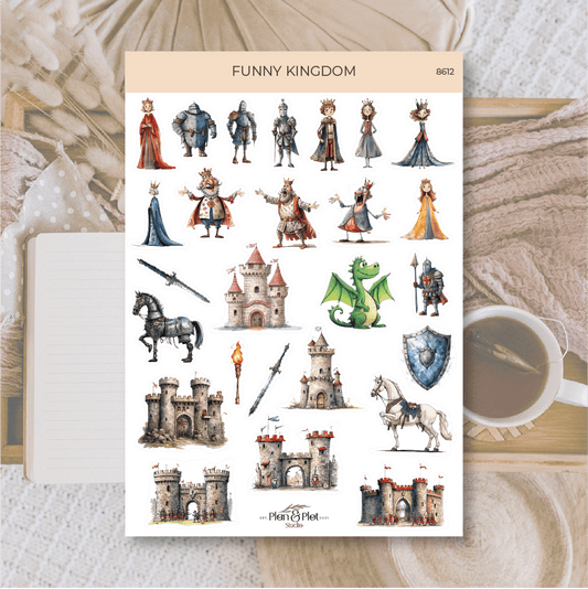 Plan & Plot Studio - Funny Kingdom - stickers - The Dreamer's Bookshop.