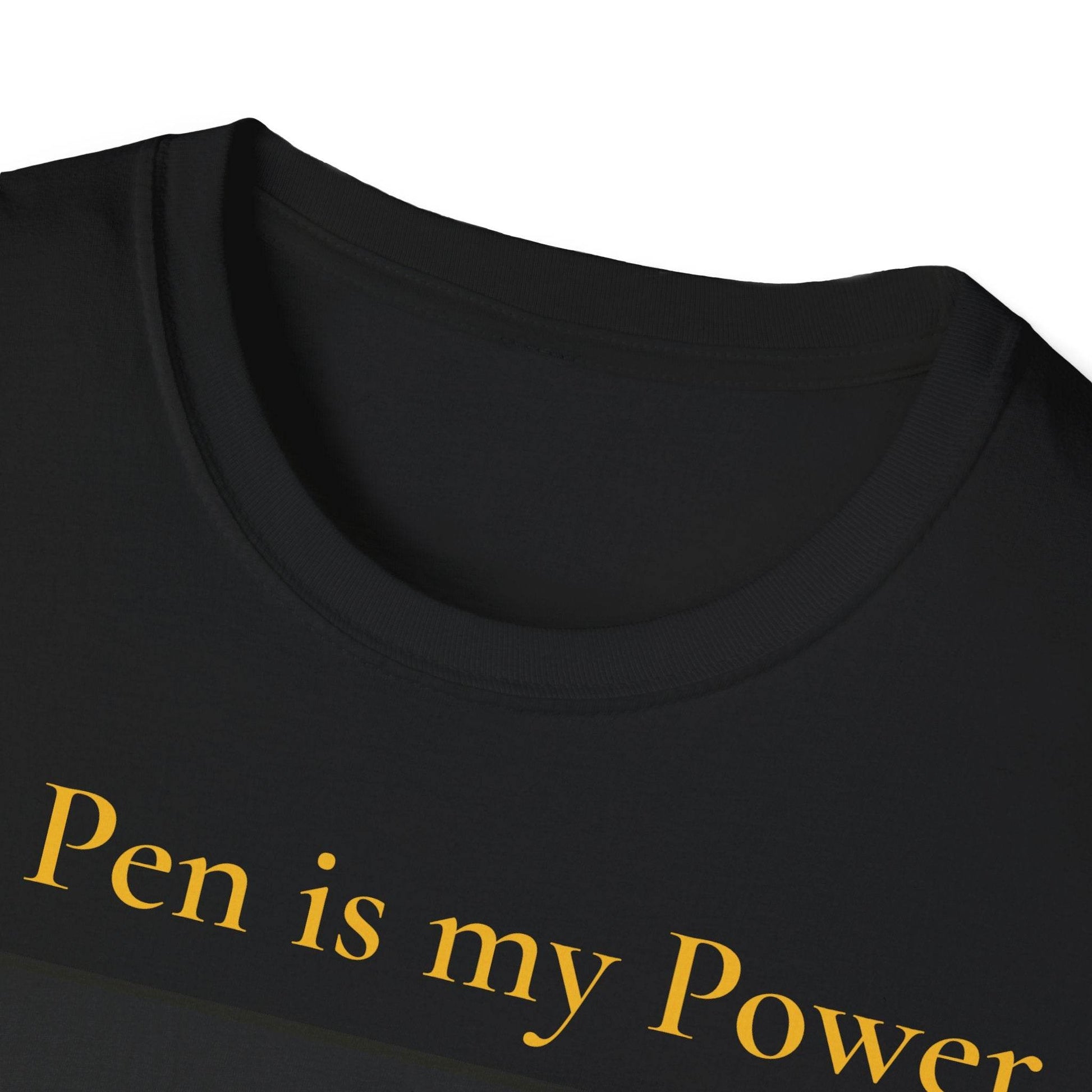 Inspirational Unisex Softstyle T-Shirt - 'My Pen' Motivational Design - The Dreamer's Bookshop.