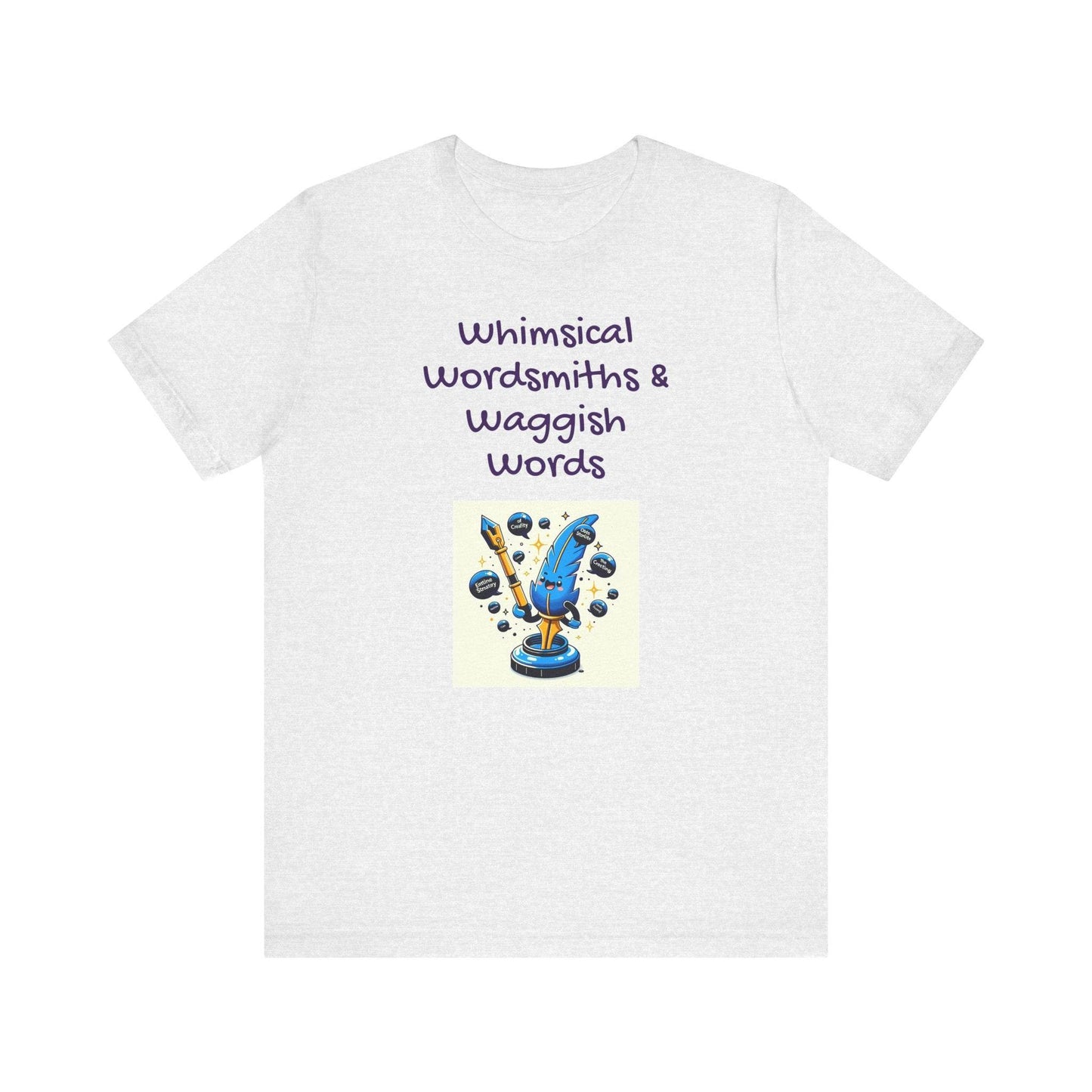 Whimsical Wordsmiths Short Sleeve Tee - Creative Gift for Writers - The Dreamer's Bookshop.
