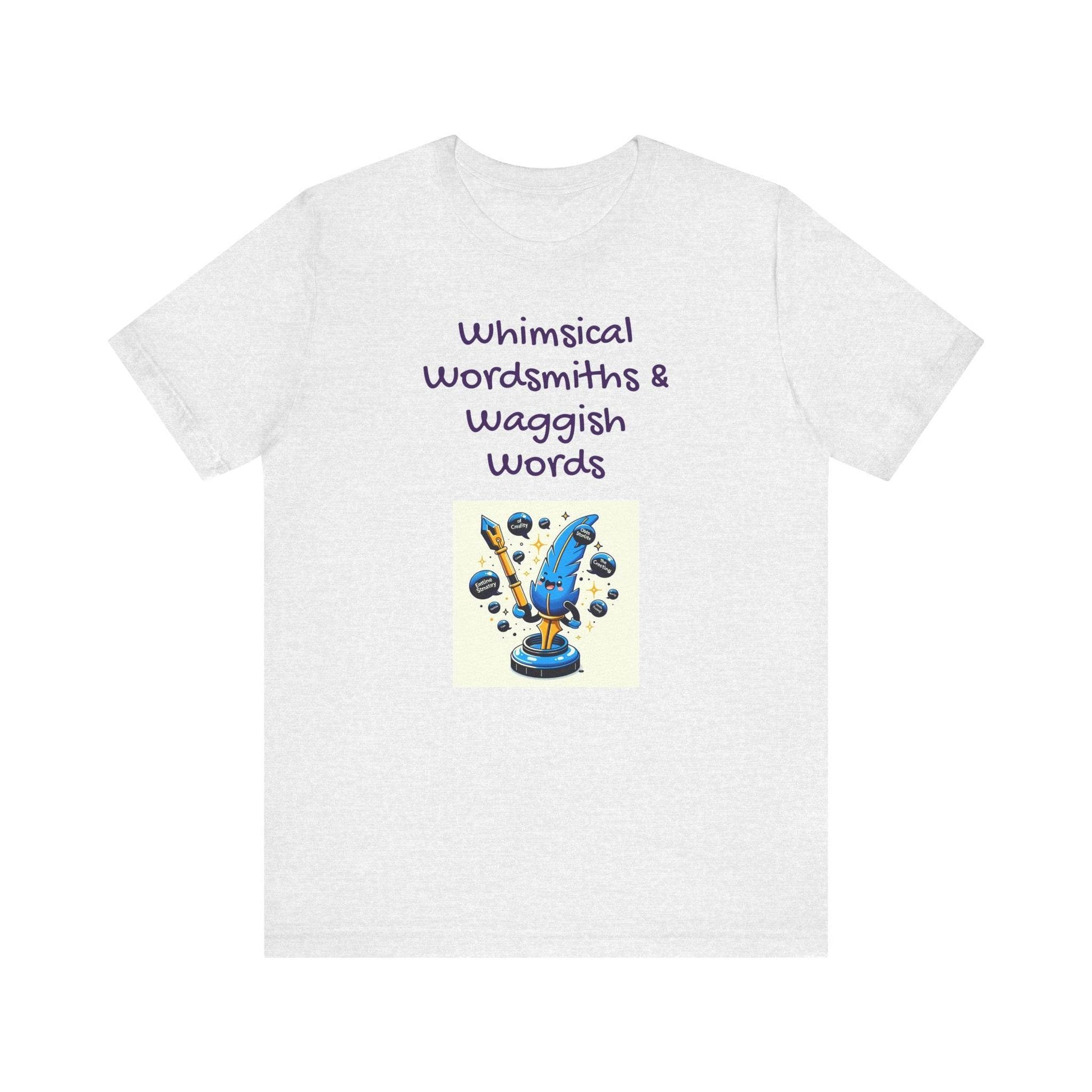 Whimsical Wordsmiths Short Sleeve Tee - Creative Gift for Writers - The Dreamer's Bookshop.
