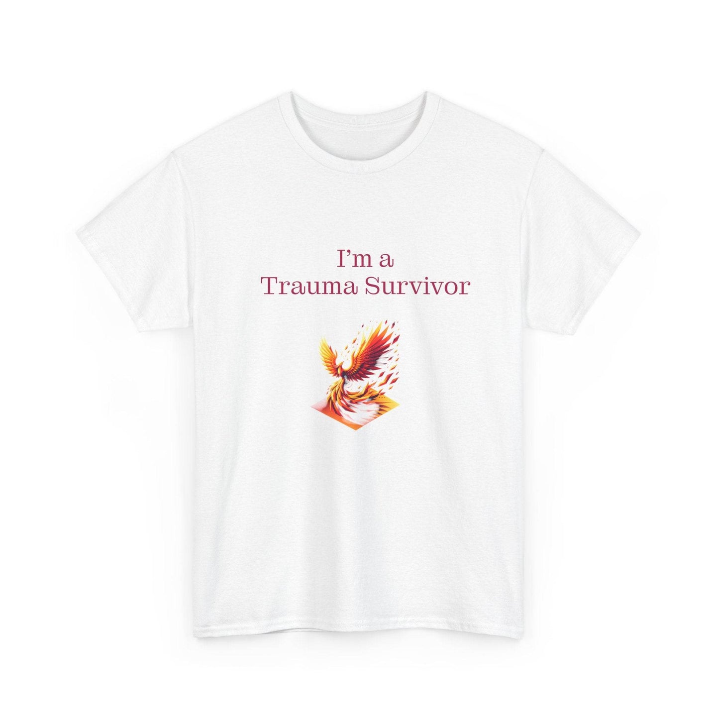 Trauma Survivor Unisex Heavy Cotton Tee - Empowering Apparel for Health Awareness - The Dreamer's Bookshop.