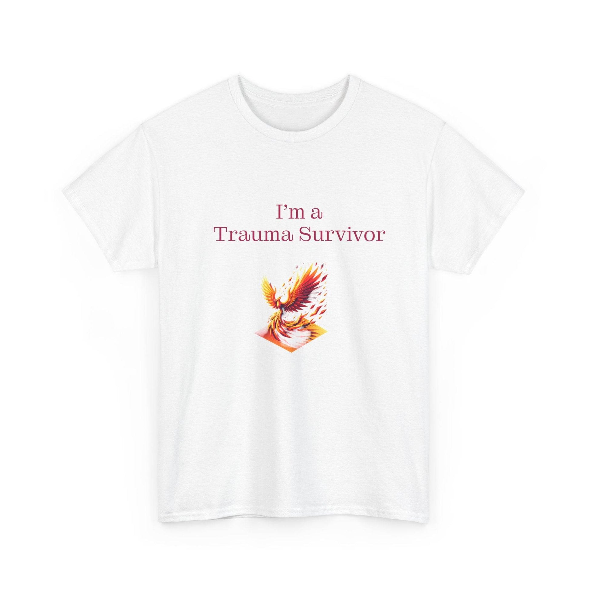 Trauma Survivor Unisex Heavy Cotton Tee - Empowering Apparel for Health Awareness - The Dreamer's Bookshop.