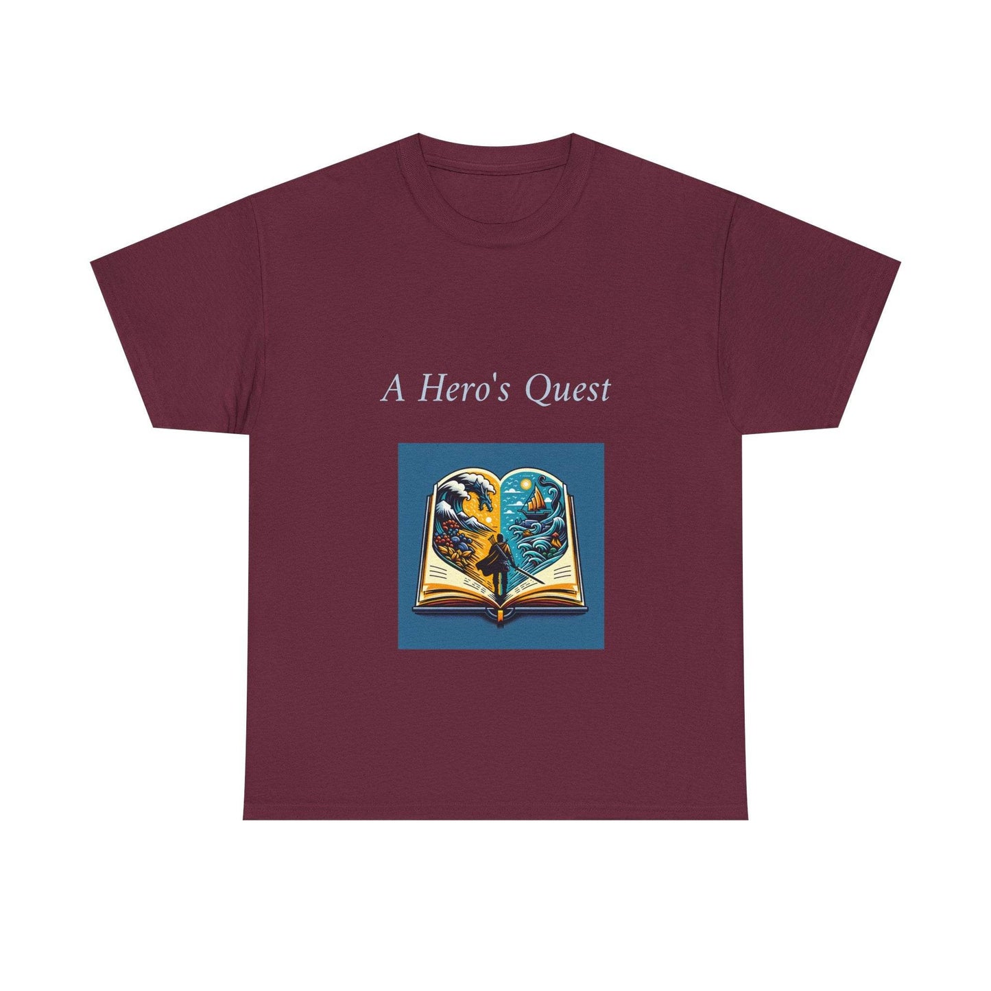 Adventure - Unisex Heavy Cotton Tee - Hero's Quest - The Dreamer's Bookshop.