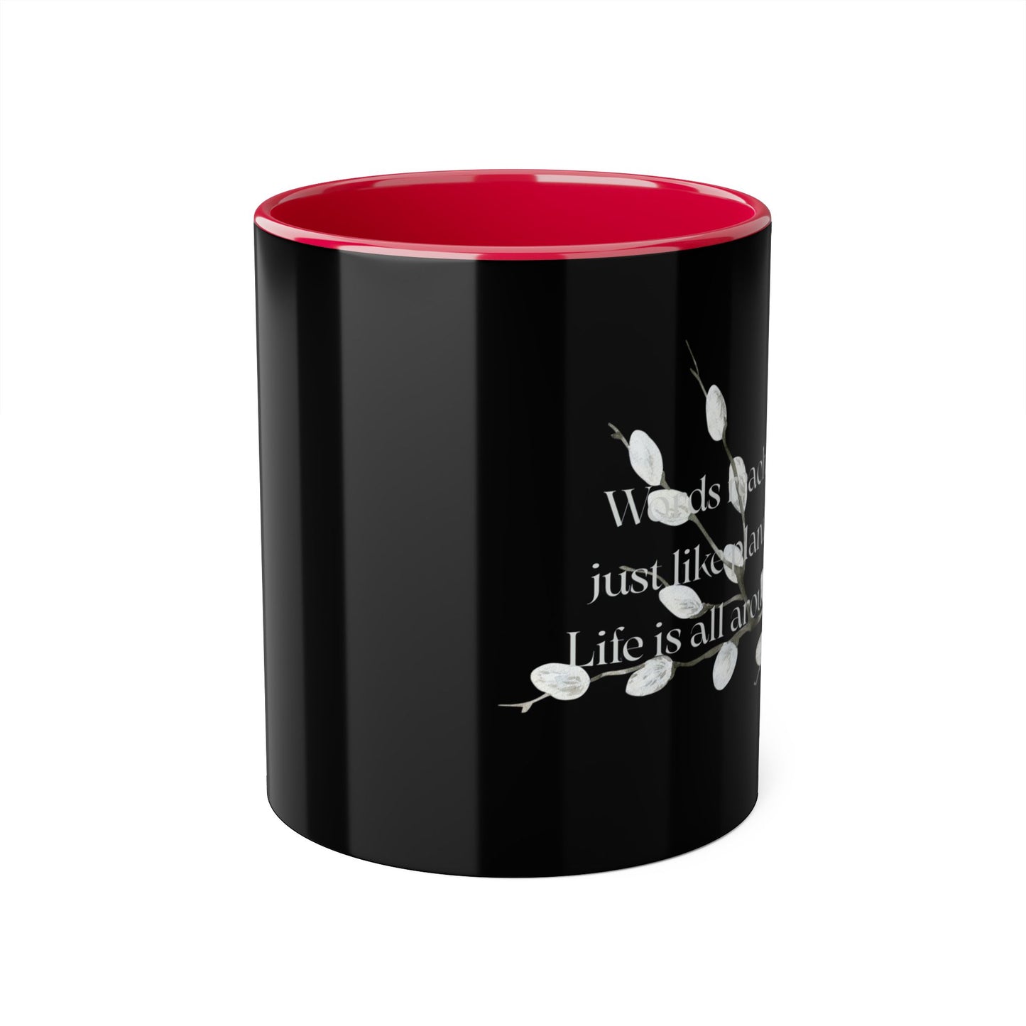 Words Reach Out Mug - 11oz Coffee Cup for Book Lovers