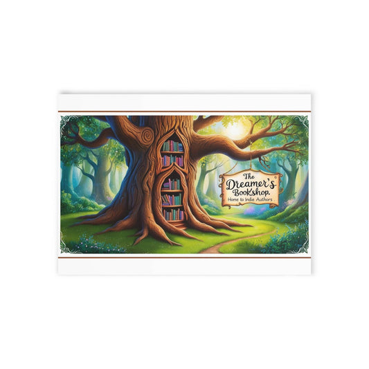 The Dreamer's Bookshop - Tree and Books Card - The Dreamer's Bookshop.