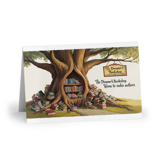 The Dreamer's Bookshop - Tree and Books Card - The Dreamer's Bookshop.