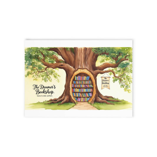 The Dreamer's Bookshop - Tree and Books Card - The Dreamer's Bookshop.