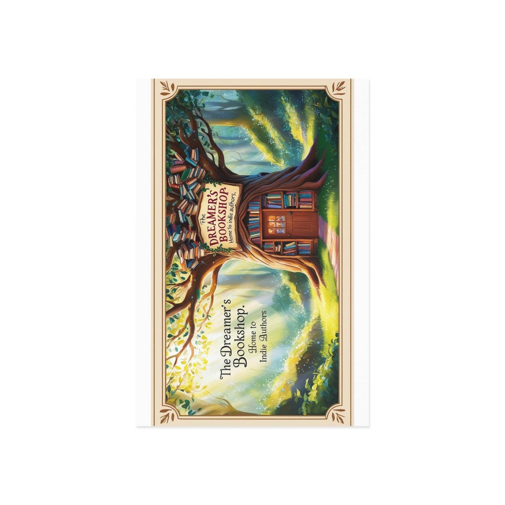 The Dreamer's Bookshop - Tree and Books Card - The Dreamer's Bookshop.