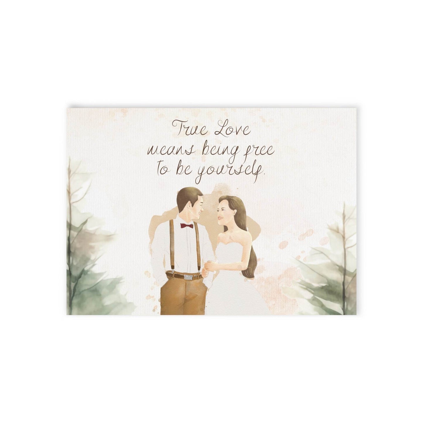 The Dreamer's Bookshop Cute "True Love" Wedding Card - The Dreamer's Bookshop.